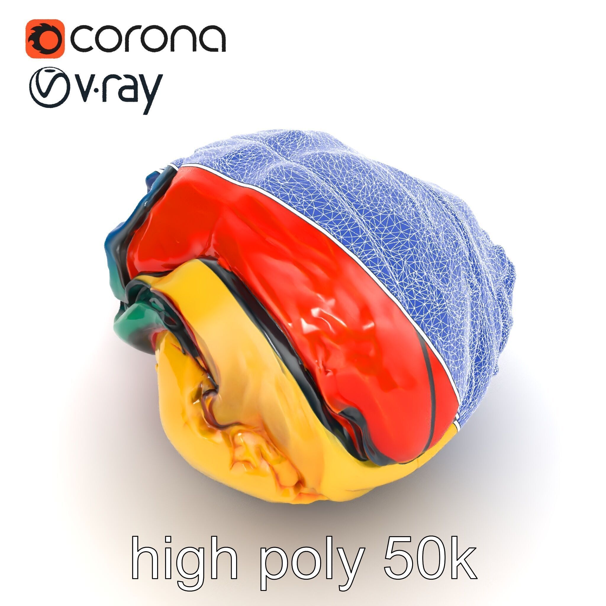 Expressionist Artwork Sculptural Forms model pack Low-poly 3D model_14