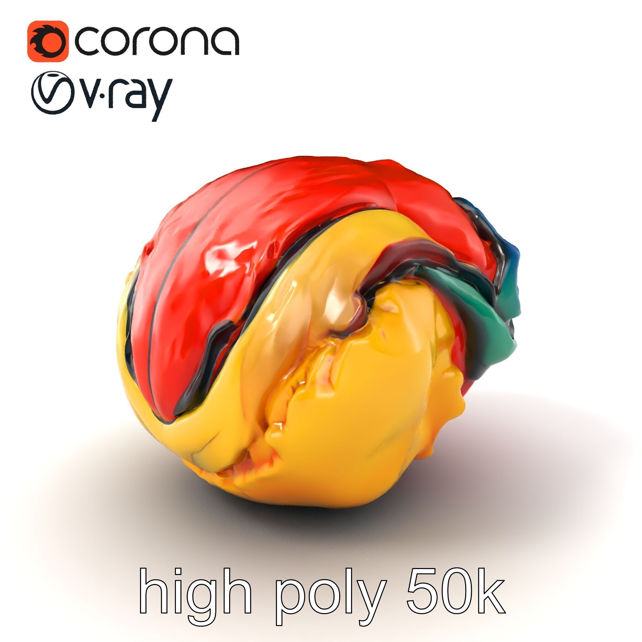 Expressionist Artwork Sculptural Forms model pack Low-poly 3D model_2