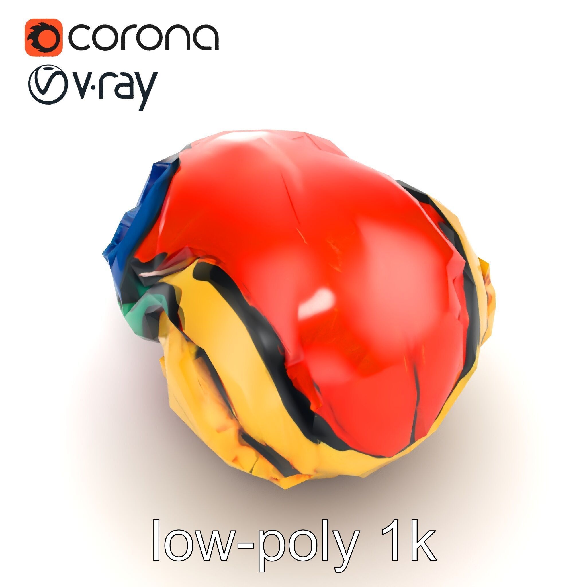 Expressionist Artwork Sculptural Forms model pack Low-poly 3D model_11