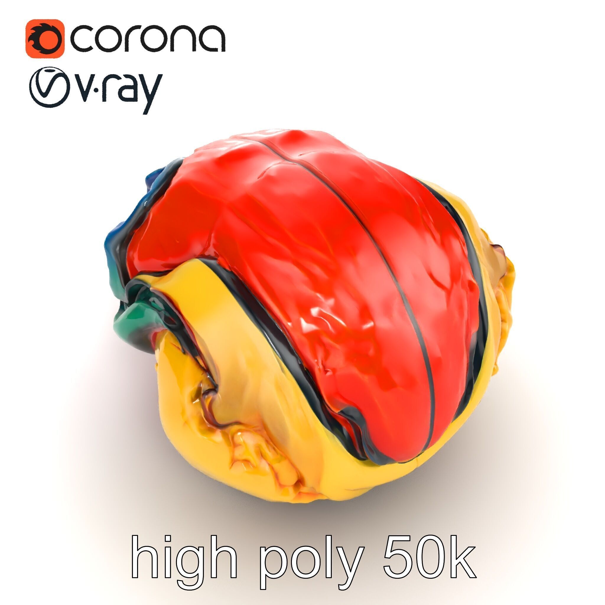 Expressionist Artwork Sculptural Forms model pack Low-poly 3D model_17