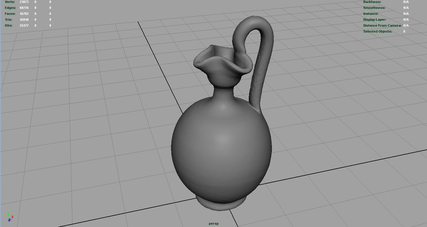 Greek Vase 5 Low-poly 3D model_4