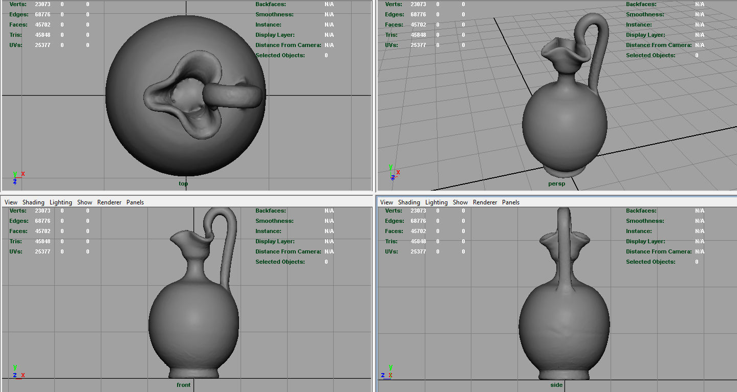 Greek Vase 5 Low-poly 3D model_9