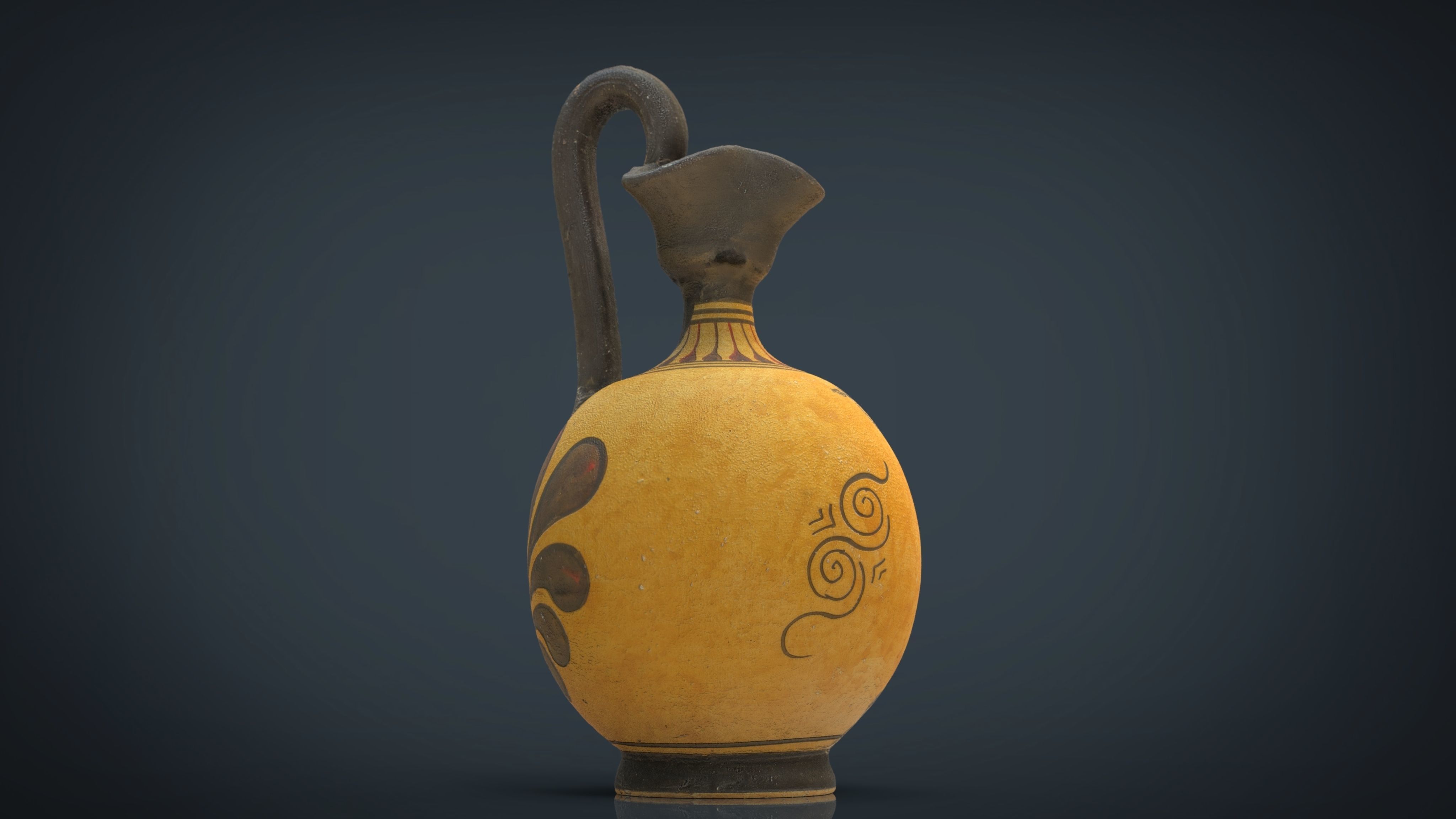 Greek Vase 5 Low-poly 3D model_2