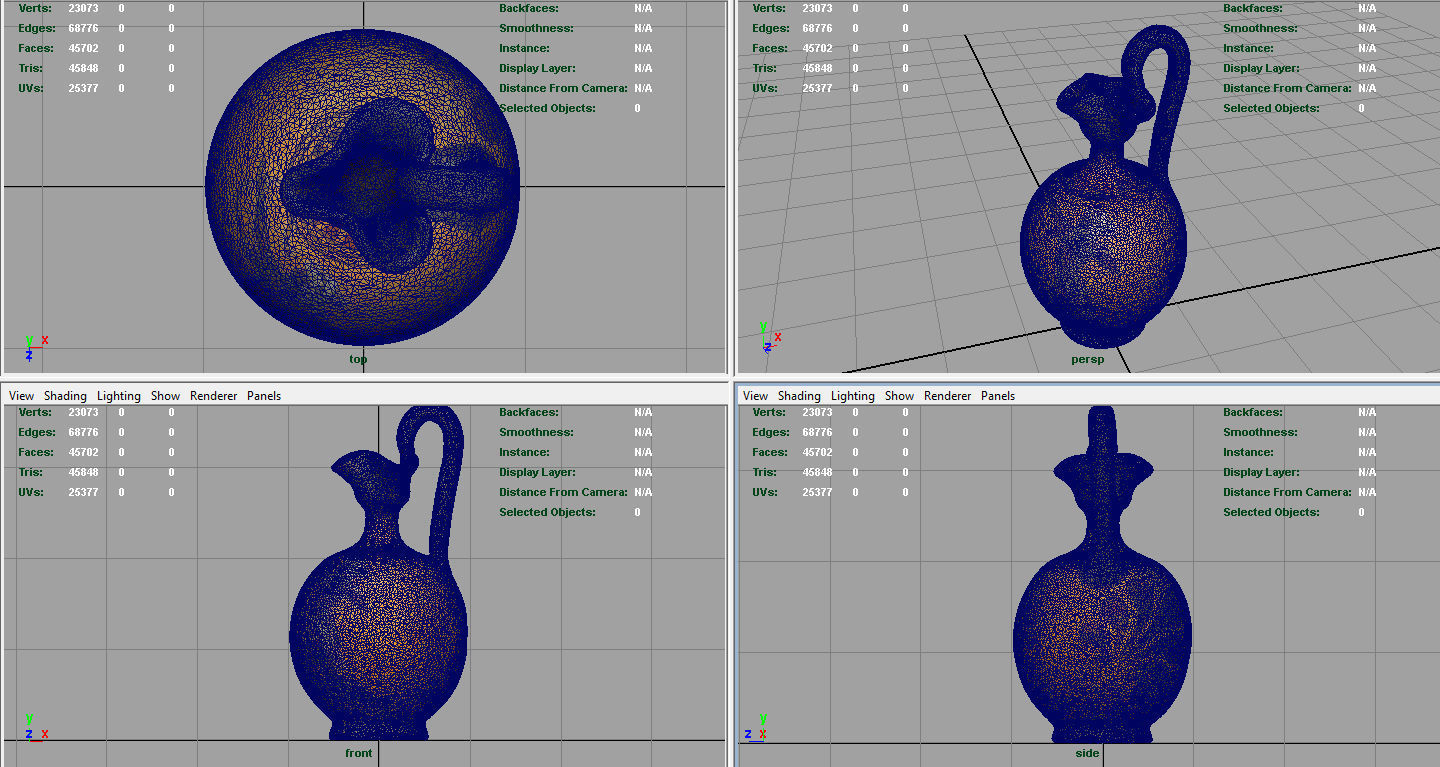 Greek Vase 5 Low-poly 3D model_7