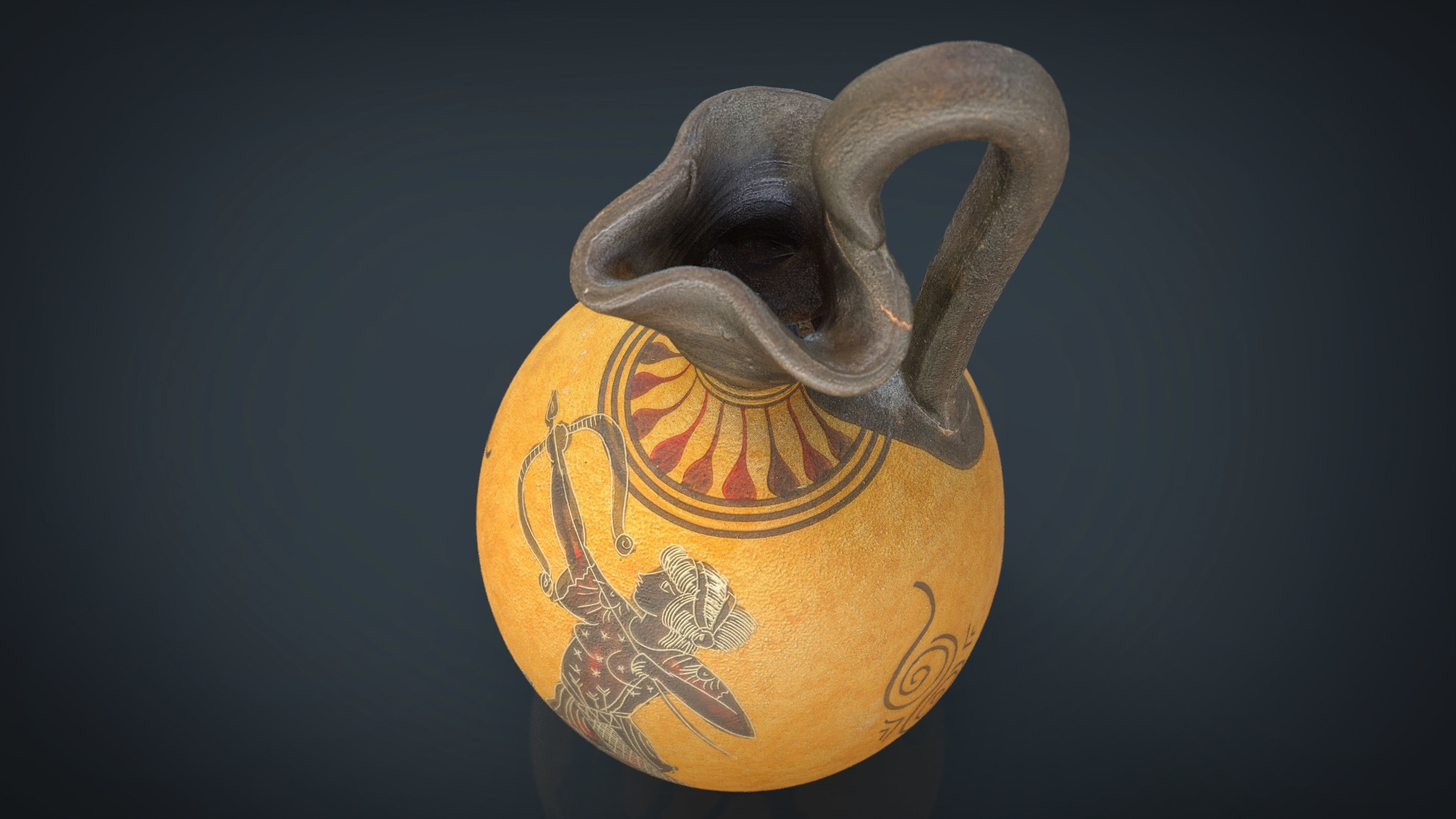 Greek Vase 5 Low-poly 3D model_10