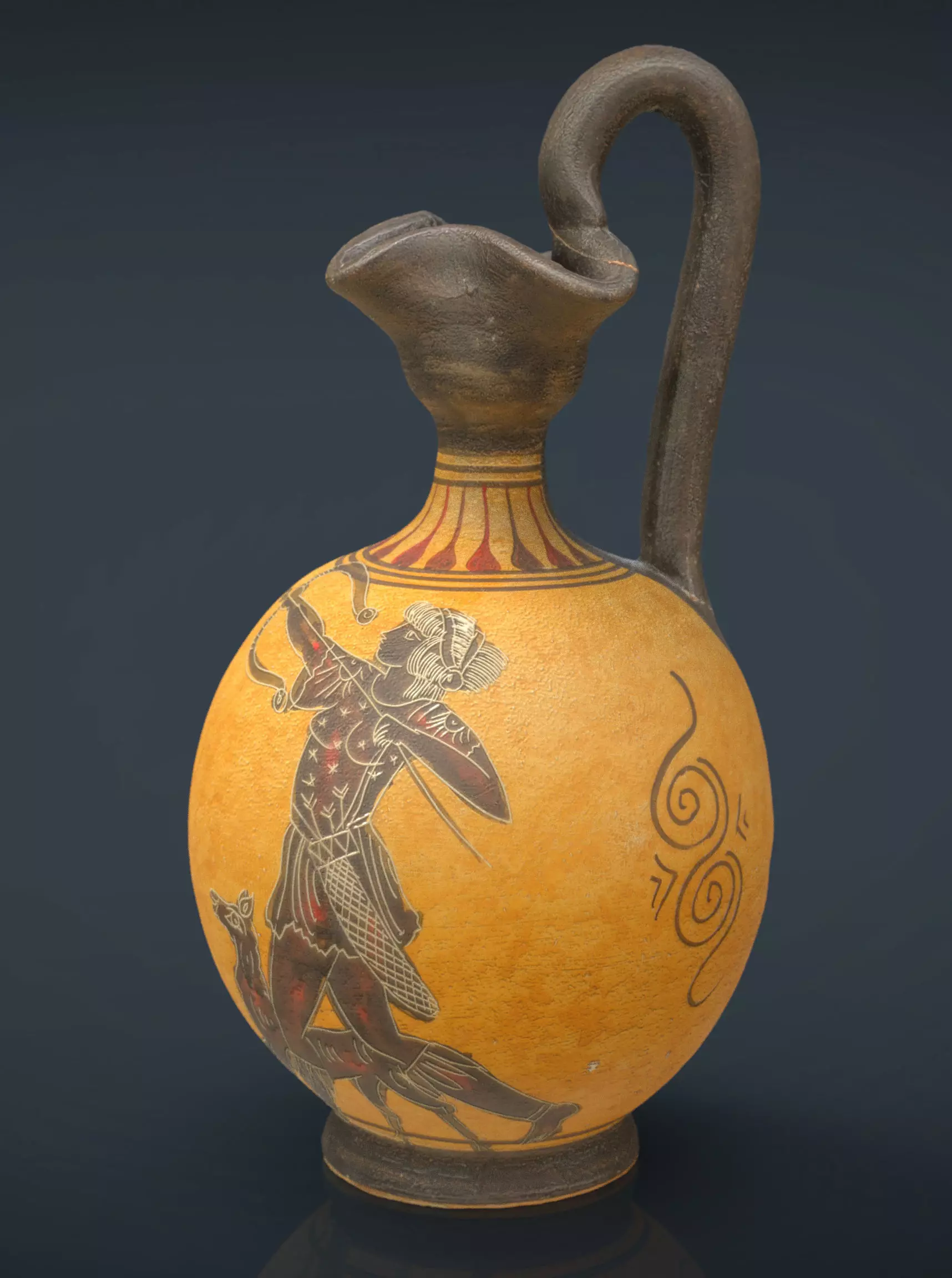 Greek Vase 5 Low-poly 3D model_0