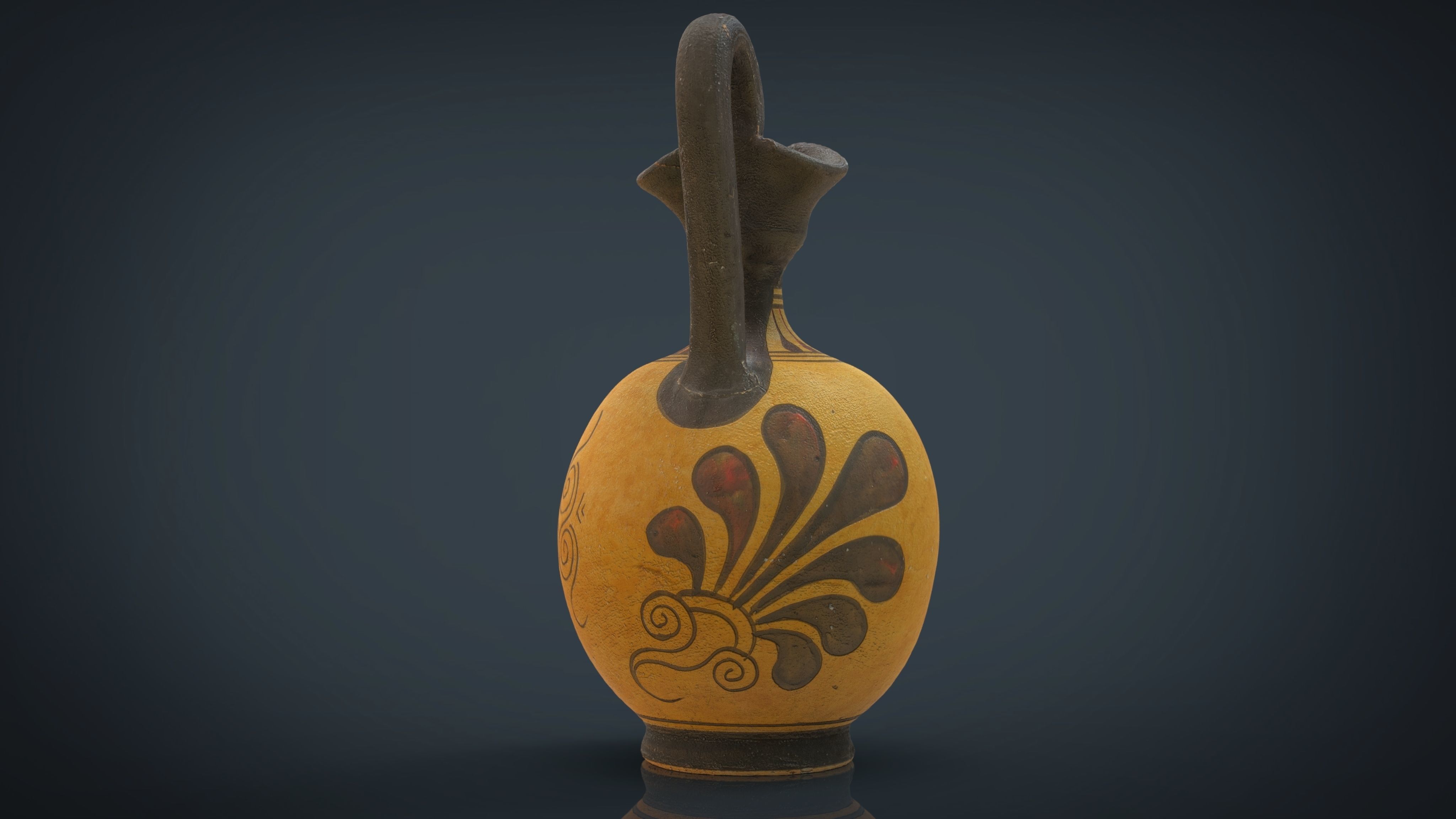 Greek Vase 5 Low-poly 3D model_11