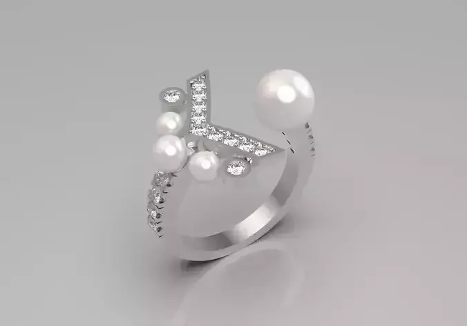 woman pearl ring pr0018