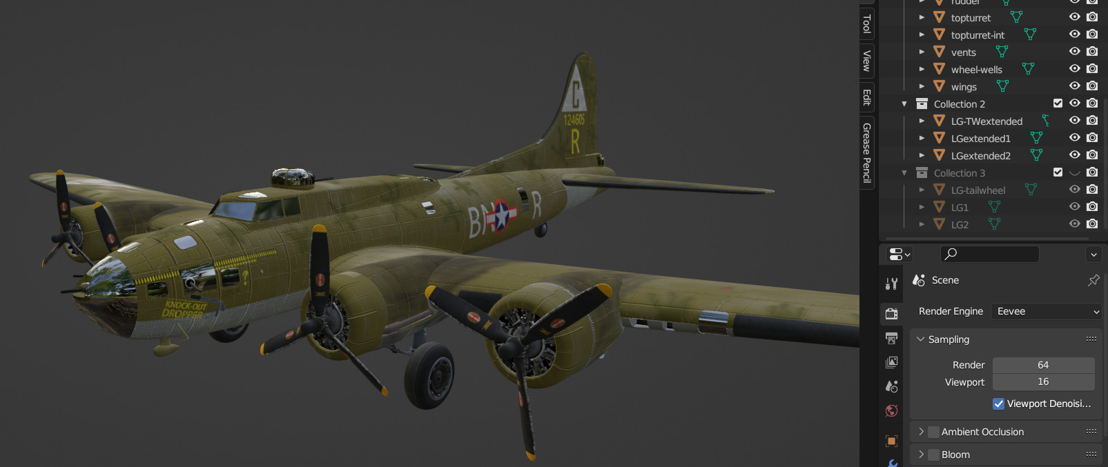 B-17F Flying Fortress Knockout Dropper 3D model_5