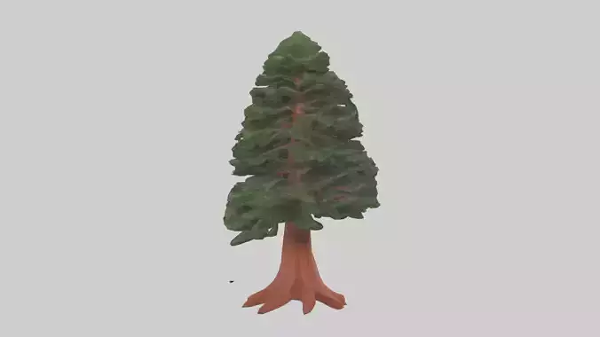 Redwood tree model Low-poly 3D model