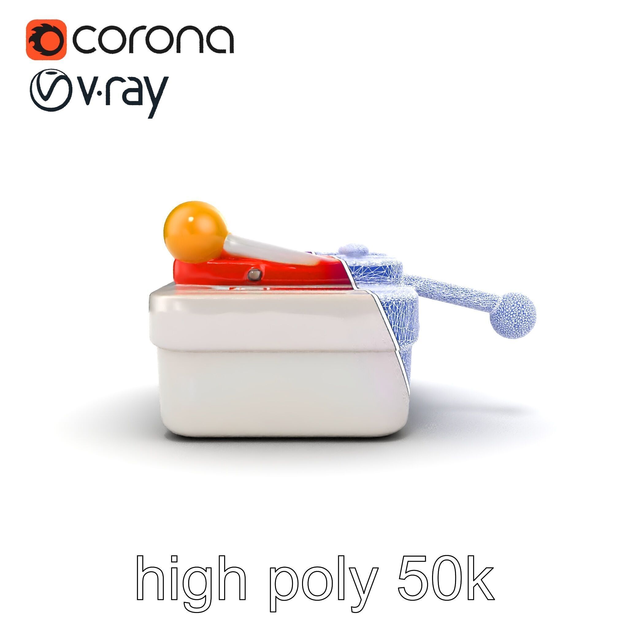 Soft-Touch Plastic Xylophone Kids Model Pack Low-poly 3D model_13