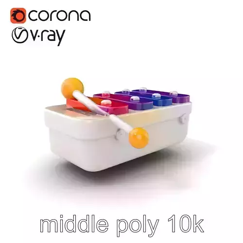 Soft-Touch Plastic Xylophone Kids Model Pack