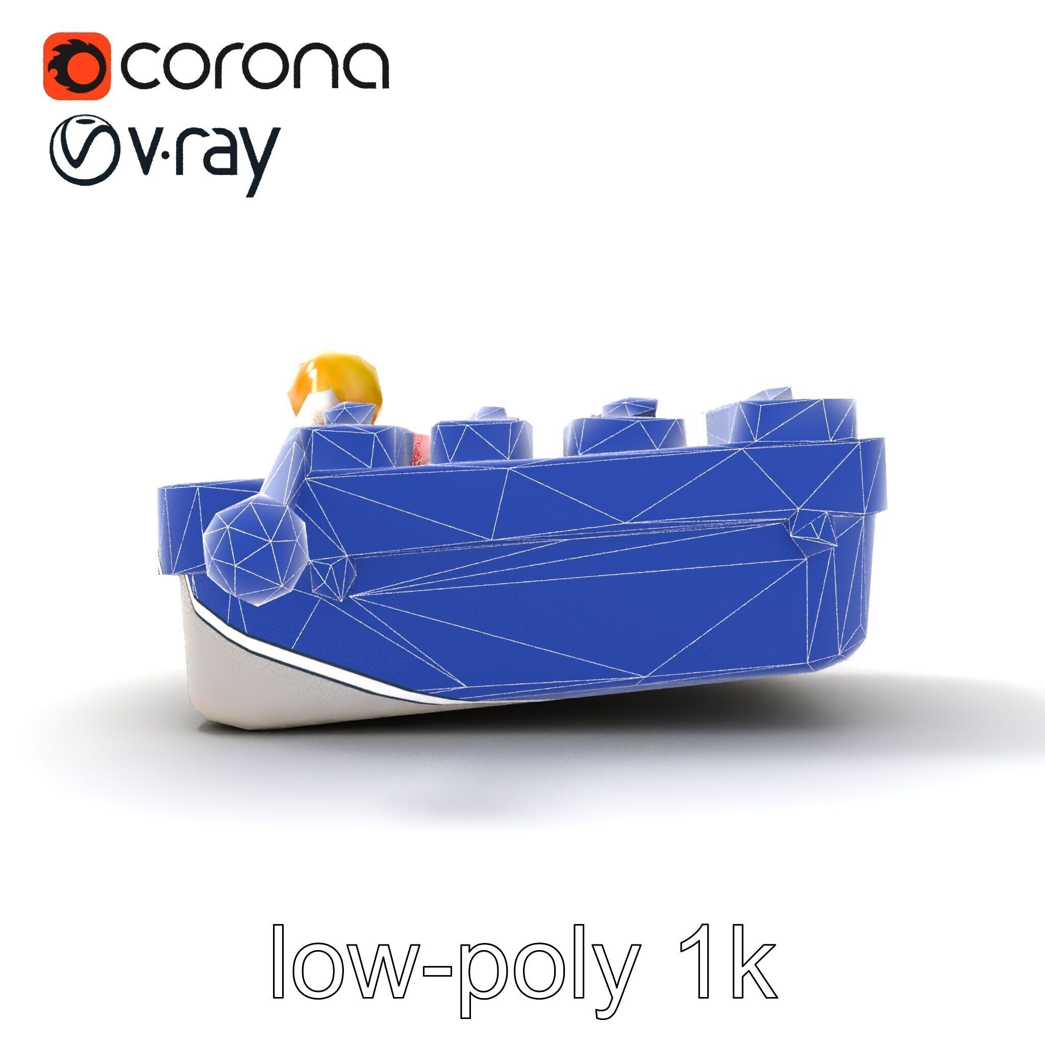 Soft-Touch Plastic Xylophone Kids Model Pack Low-poly 3D model_19