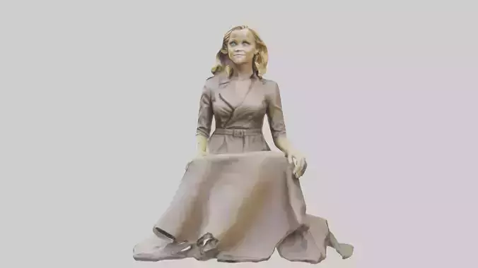 Reese Witherspoon statue model Low-poly 3D model