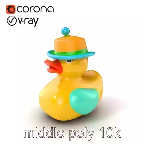 Rubber Duck with Funny Hat model pack