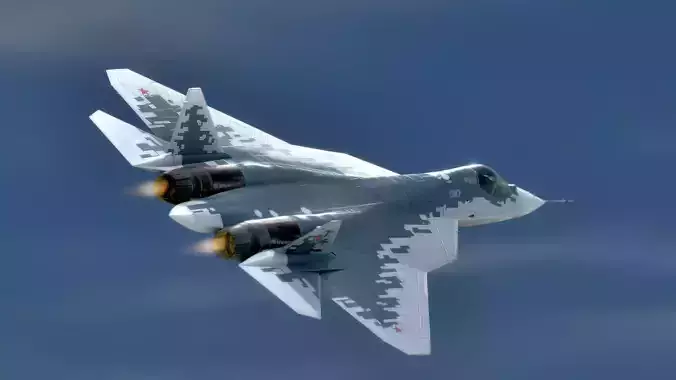 SU57 Felon-TopGun with High Resolution Textures-Fully Rigged Low-poly 3D model