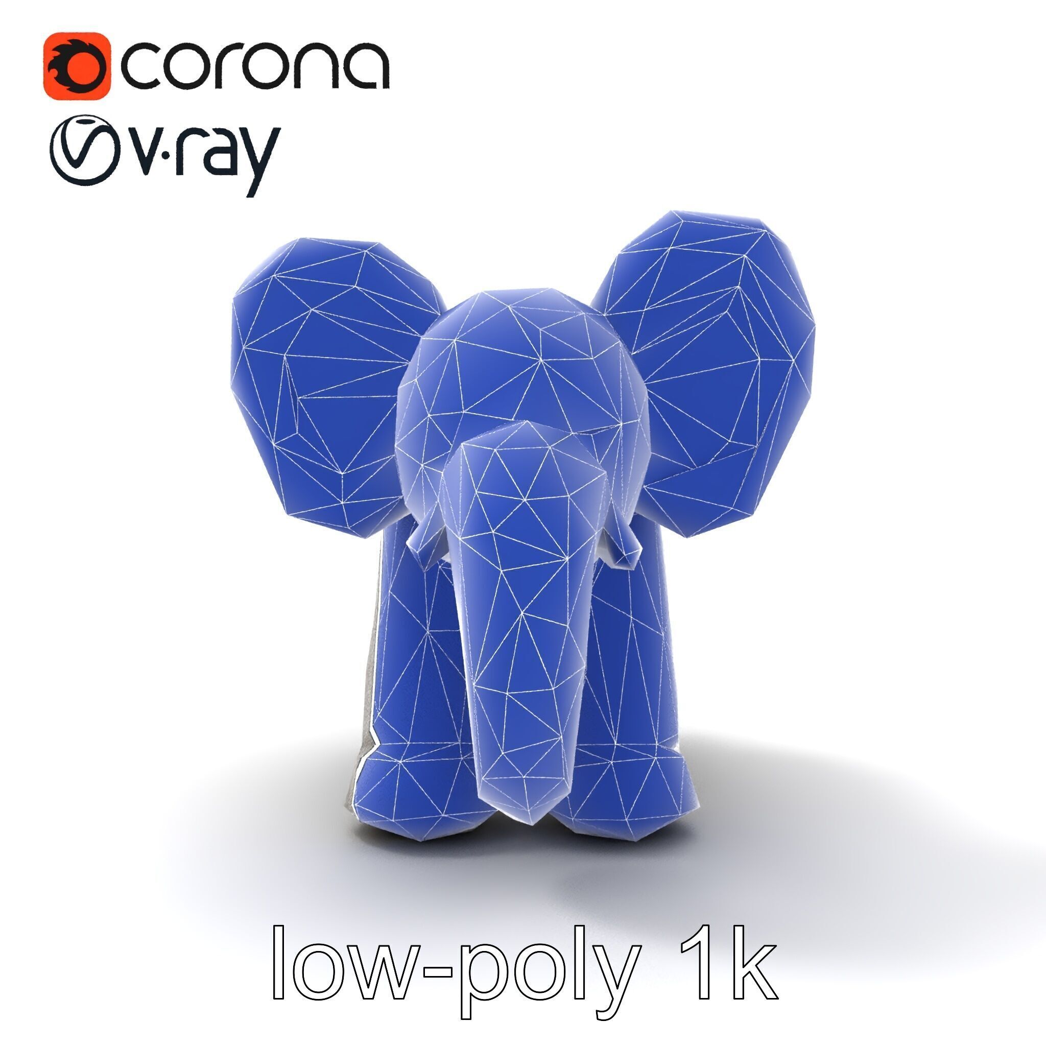 Plush Elephant Toy with Oversized Ears model pack Low-poly 3D model_17