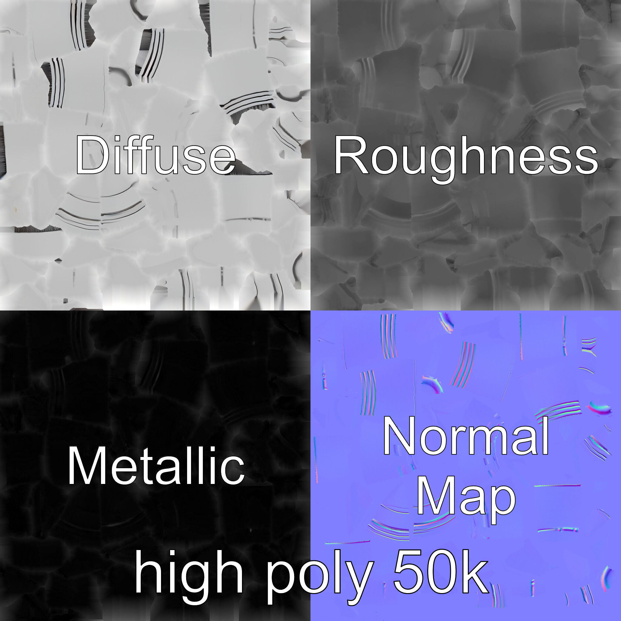 Aerodynamic Silver Missile Bomb model pack Low-poly 3D model_3