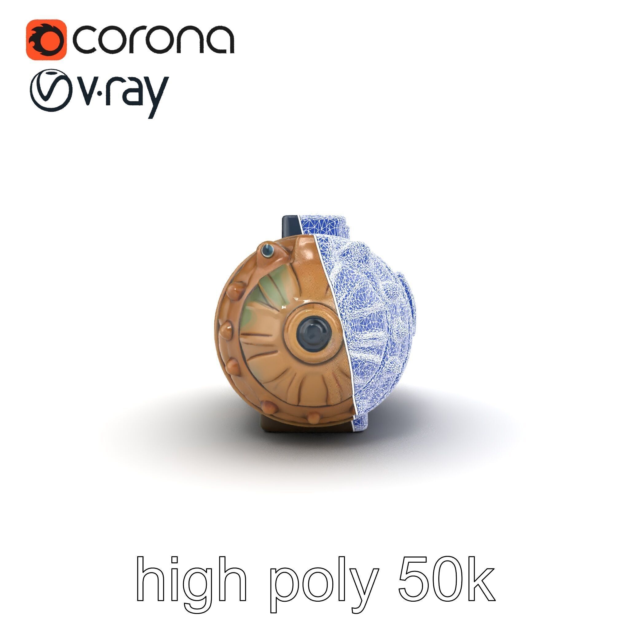 Smart Bomb GPS Module Camo Surface model pack Low-poly 3D model_21