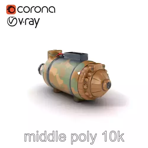 Smart Bomb GPS Module Camo Surface model pack Low-poly 3D model