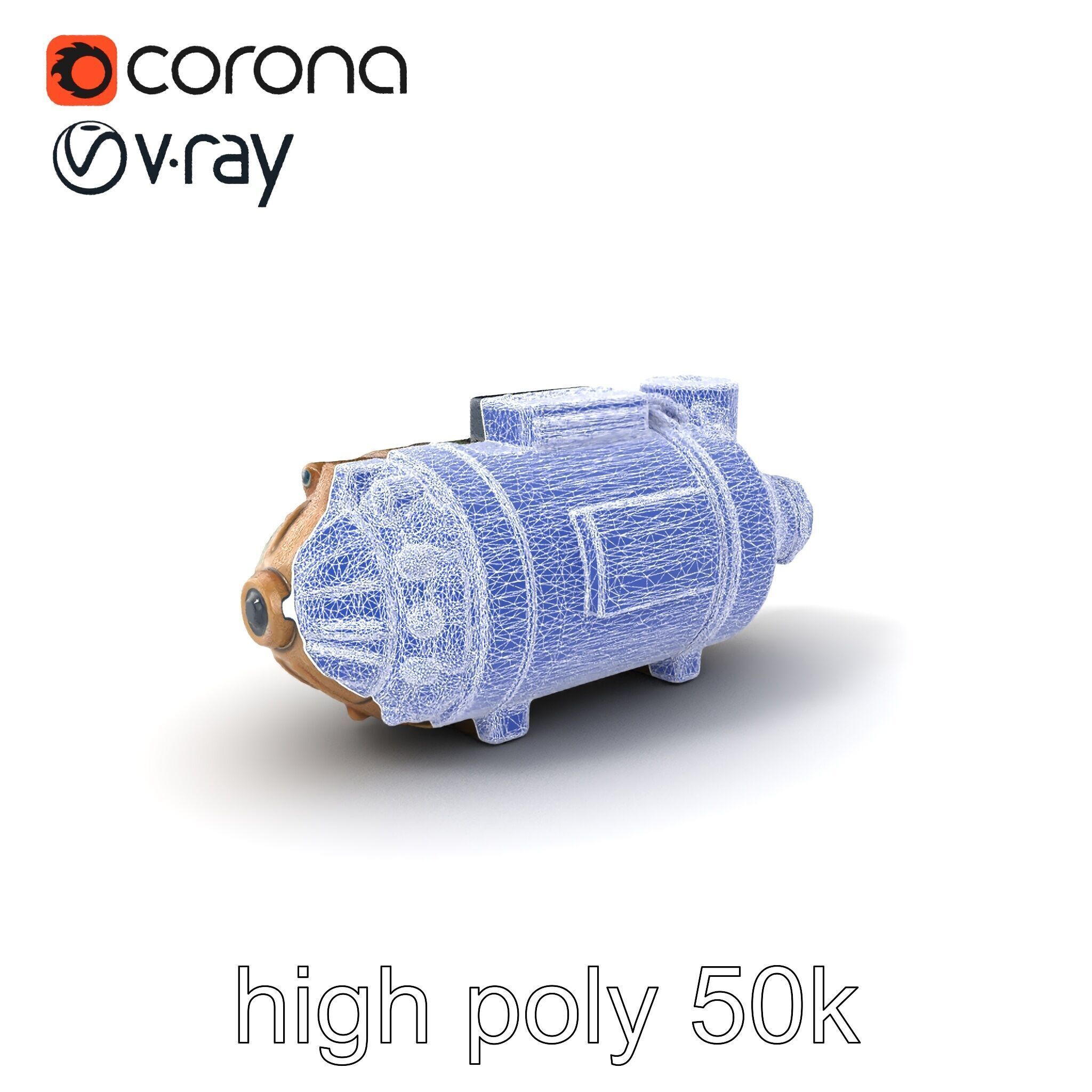 Smart Bomb GPS Module Camo Surface model pack Low-poly 3D model_1