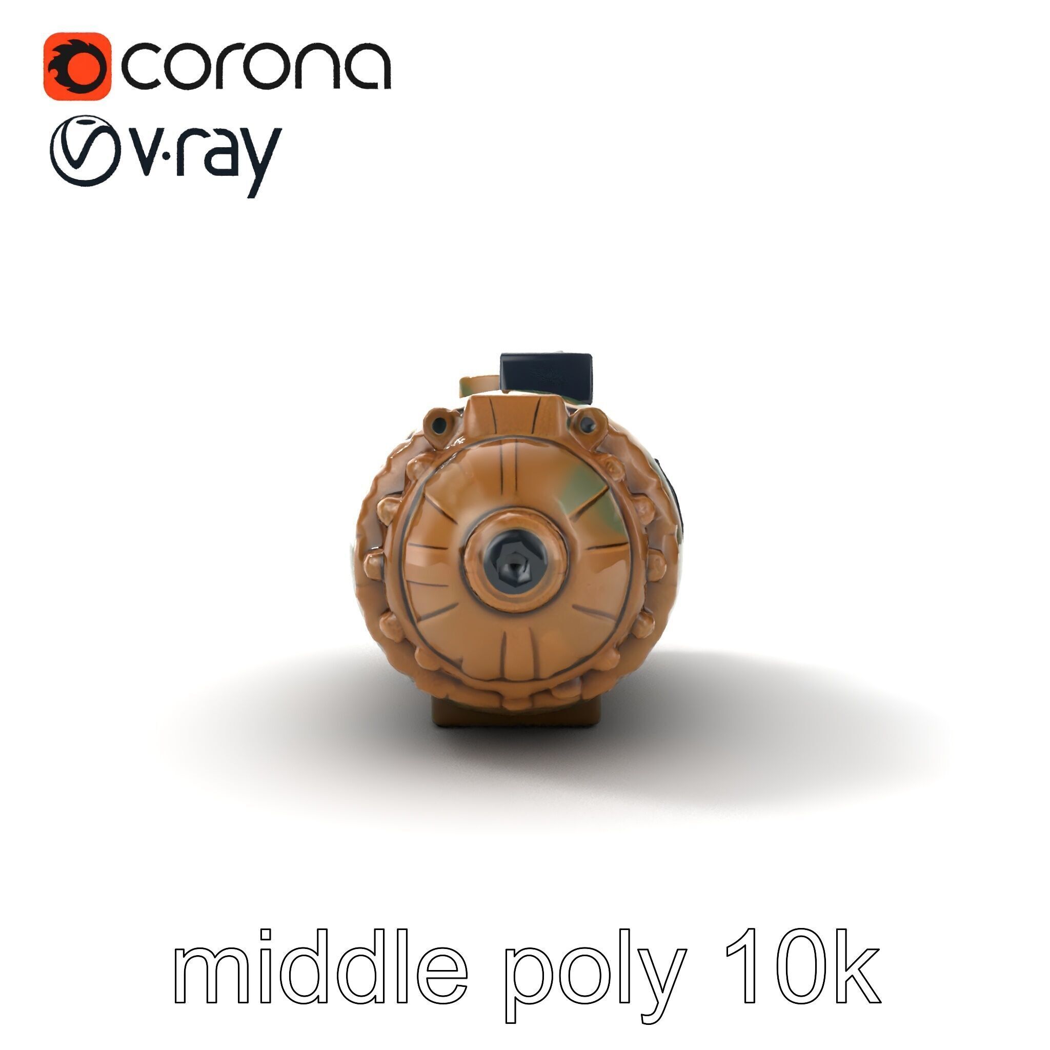 Smart Bomb GPS Module Camo Surface model pack Low-poly 3D model_24