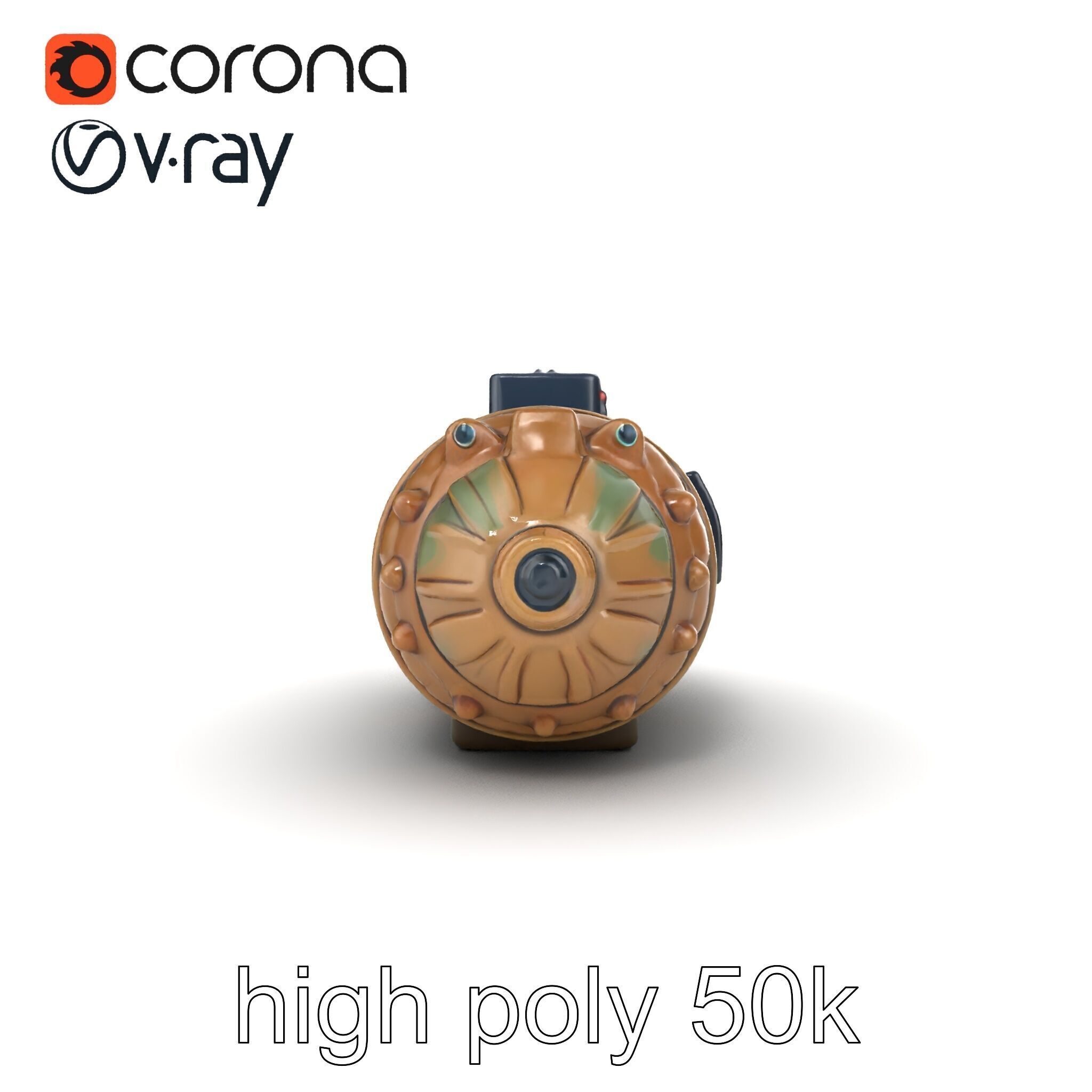 Smart Bomb GPS Module Camo Surface model pack Low-poly 3D model_11