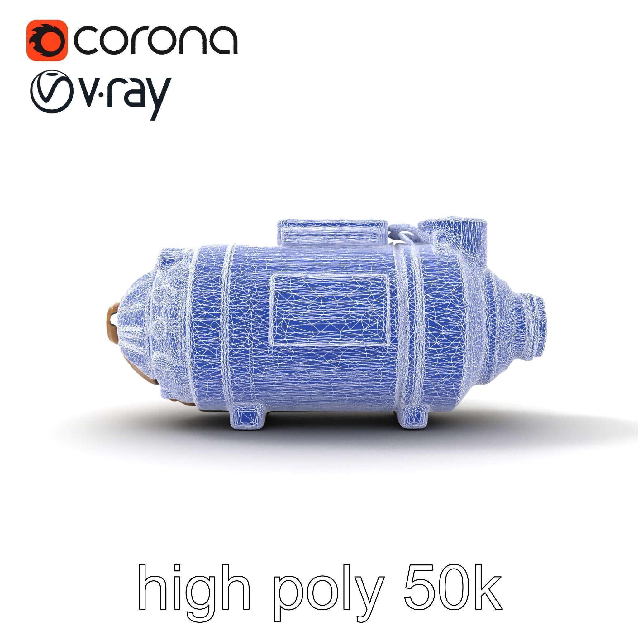 Smart Bomb GPS Module Camo Surface model pack Low-poly 3D model_28