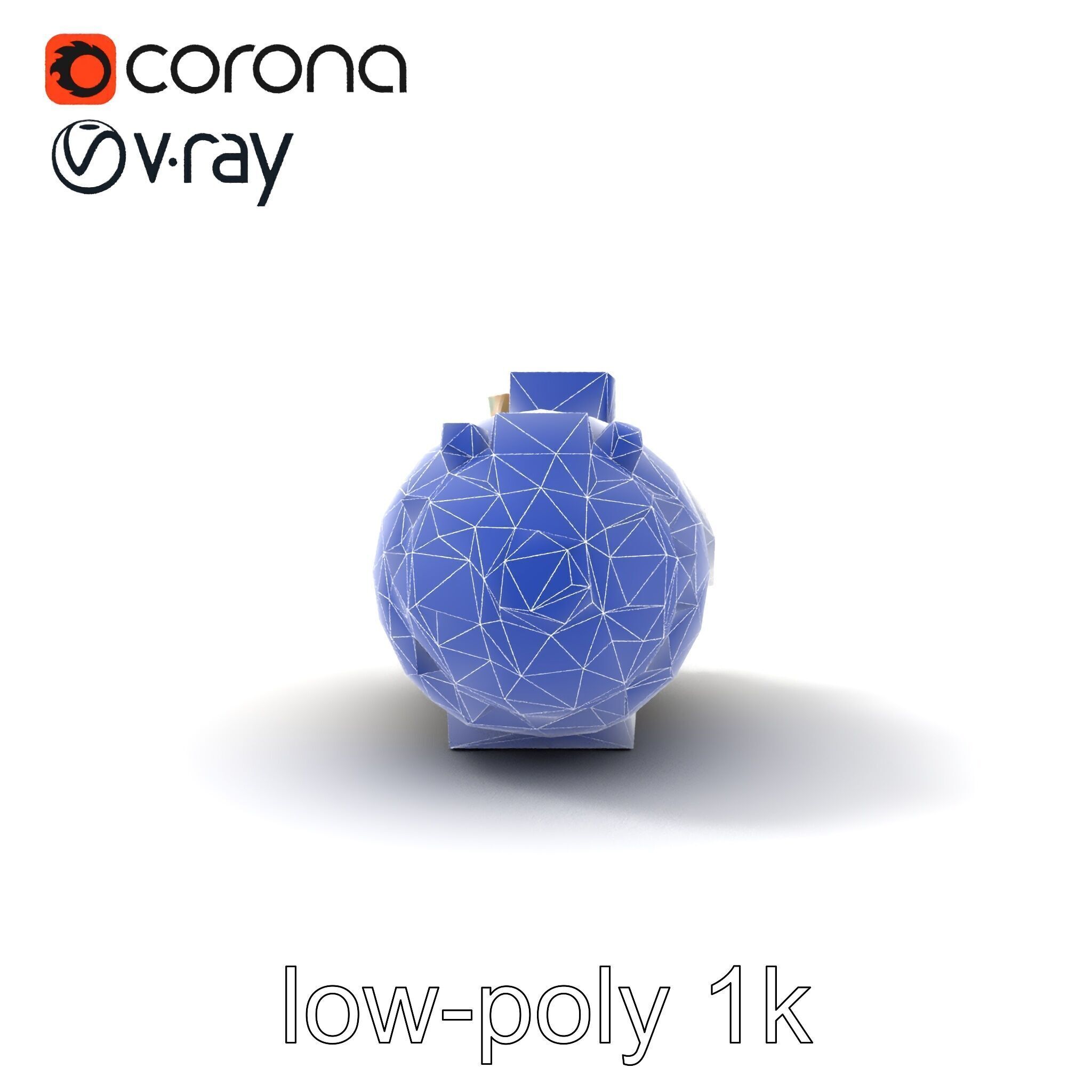 Smart Bomb GPS Module Camo Surface model pack Low-poly 3D model_18