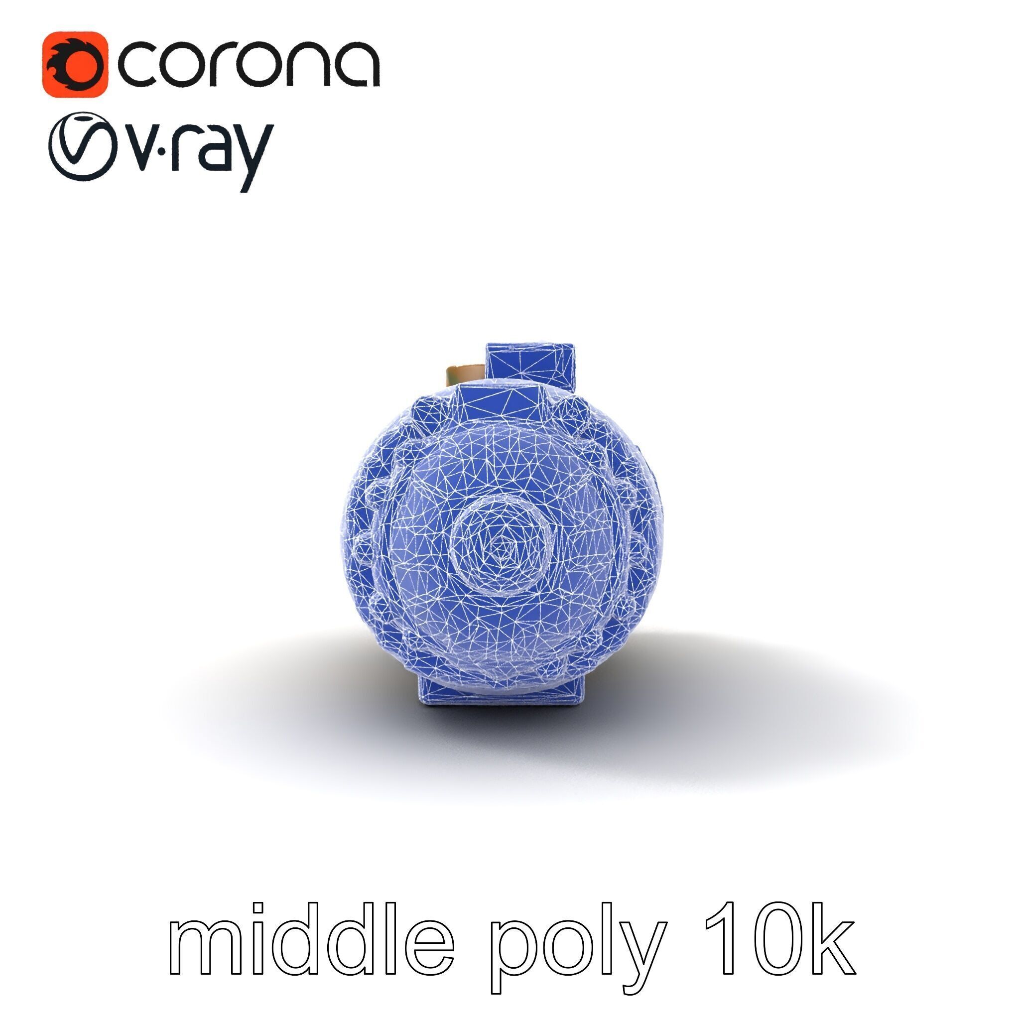 Smart Bomb GPS Module Camo Surface model pack Low-poly 3D model_12