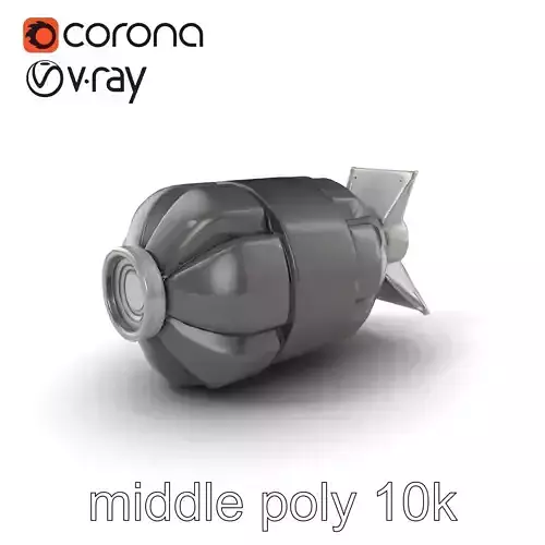 Cluster Bomb Realistic Metallic Mesh model pack Low-poly 3D model