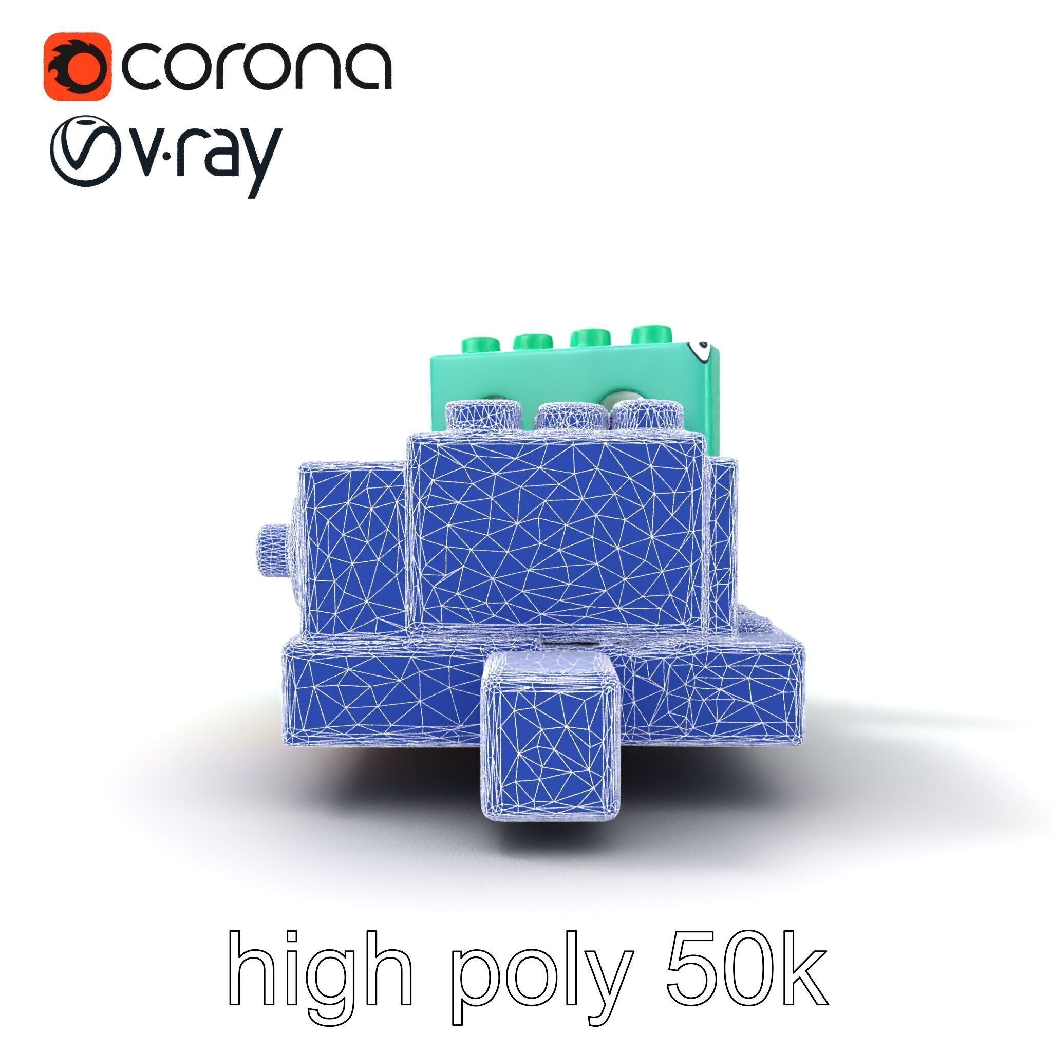 Colorful Building Block Set for Kids model pack Texture_15