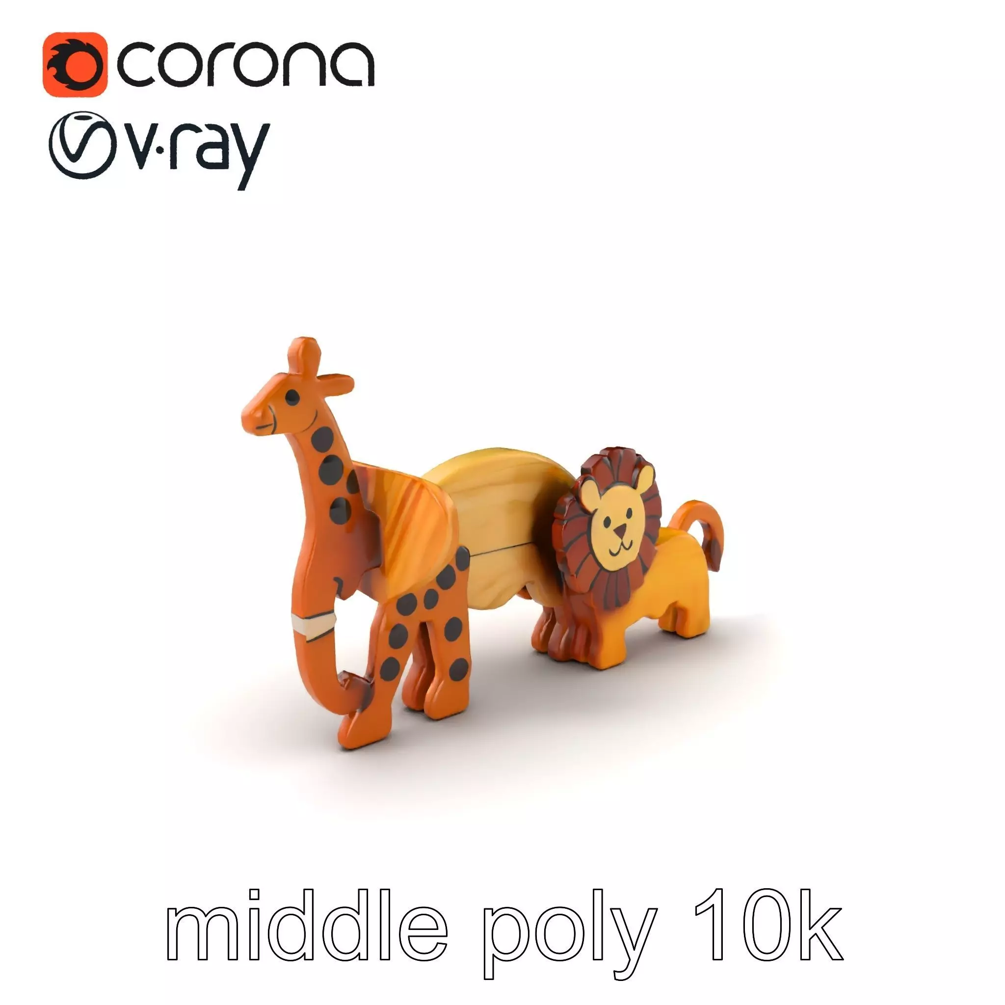 Animal Puzzle Wooden Toy Model Pack Texture_0