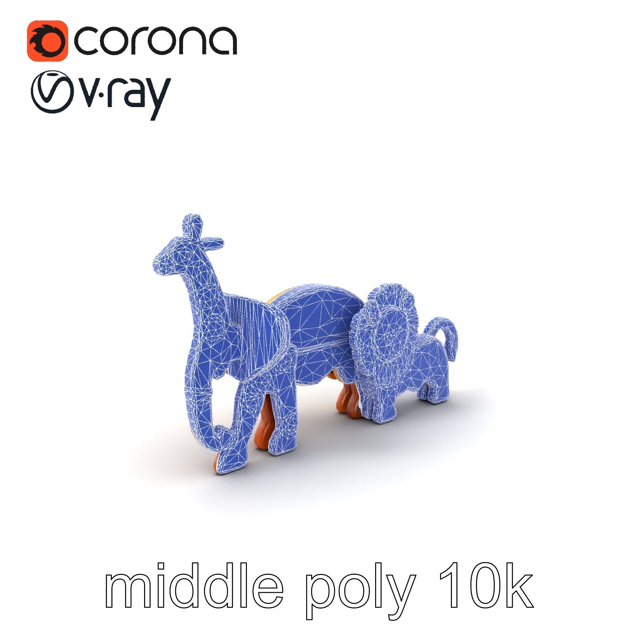 Animal Puzzle Wooden Toy Model Pack Texture_6