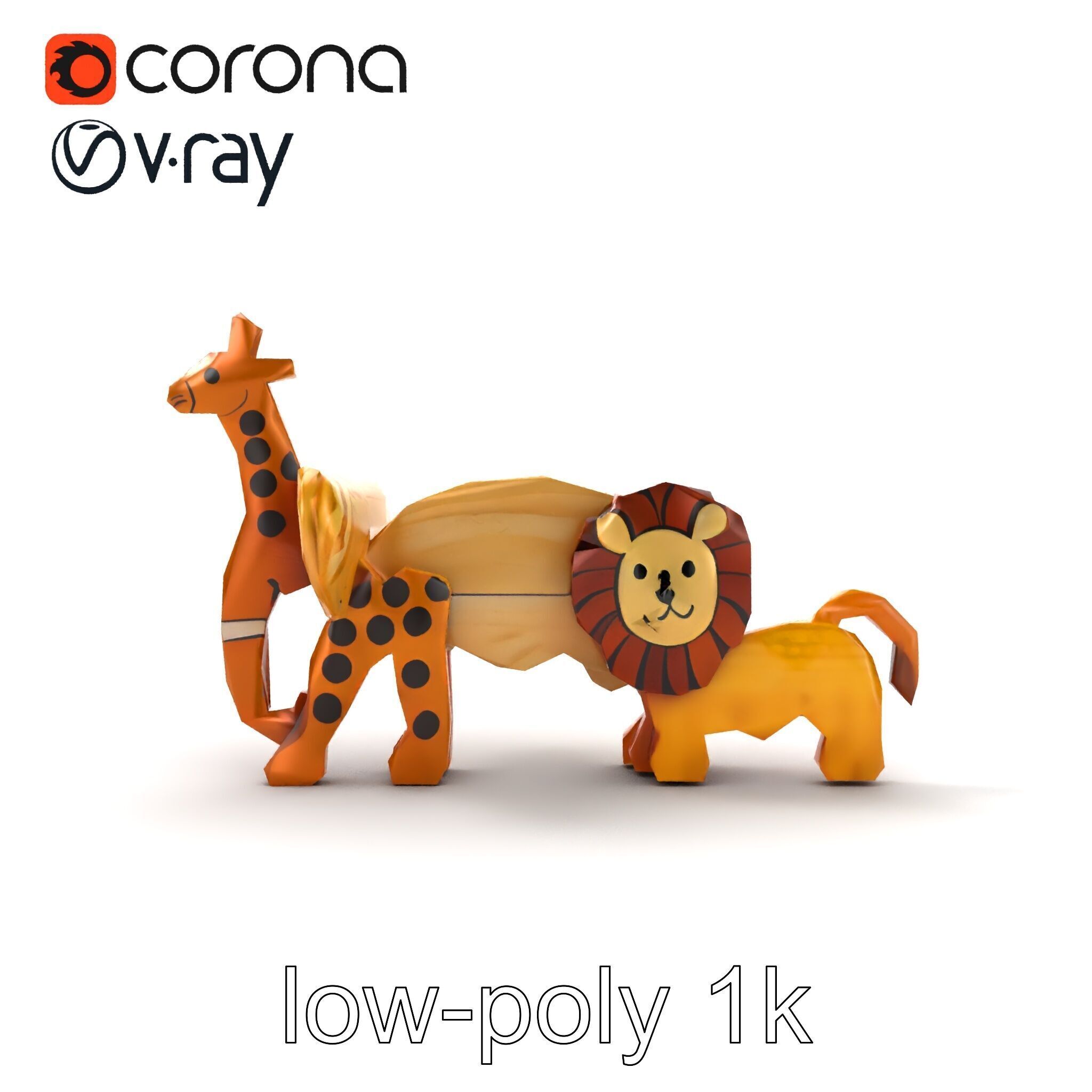 Animal Puzzle Wooden Toy Model Pack Texture_30