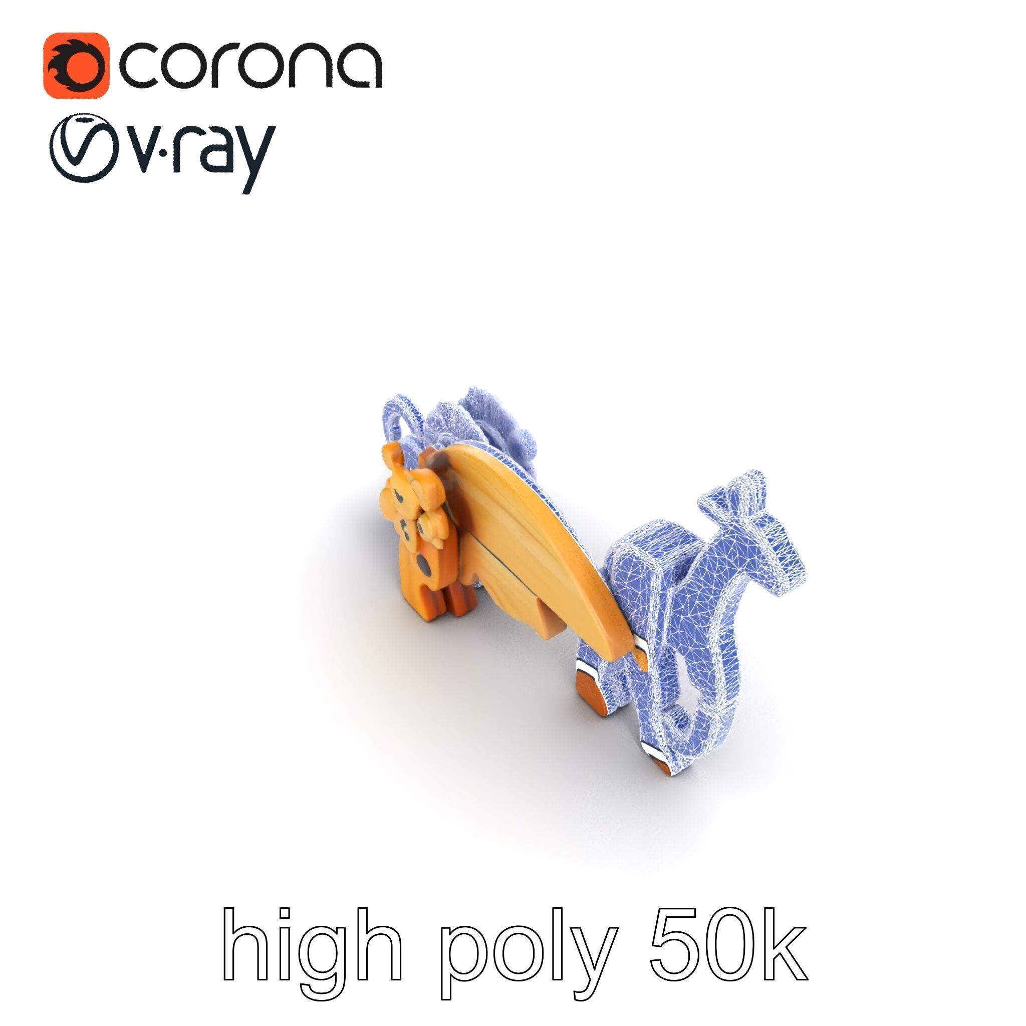 Animal Puzzle Wooden Toy Model Pack Texture_26