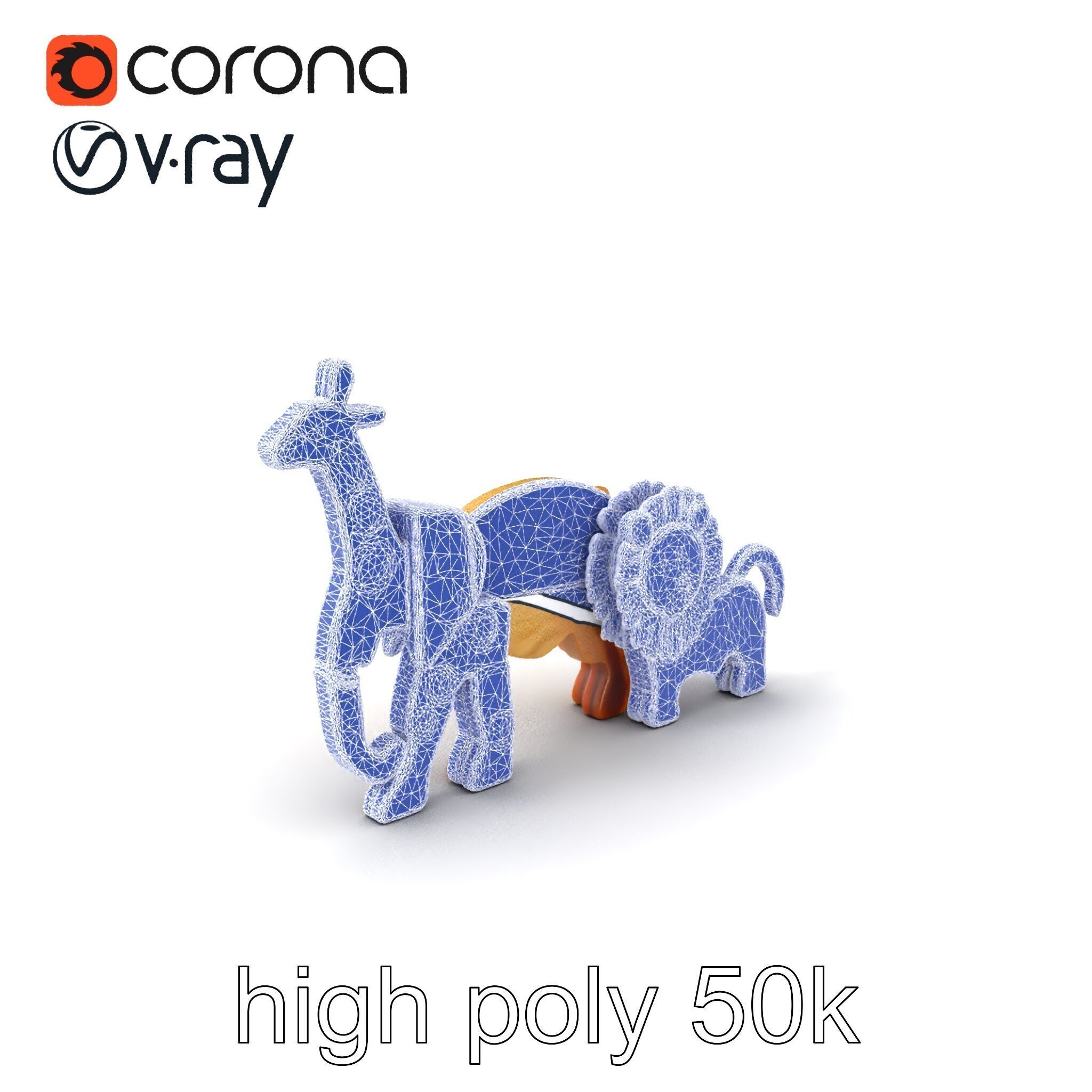 Animal Puzzle Wooden Toy Model Pack Texture_10