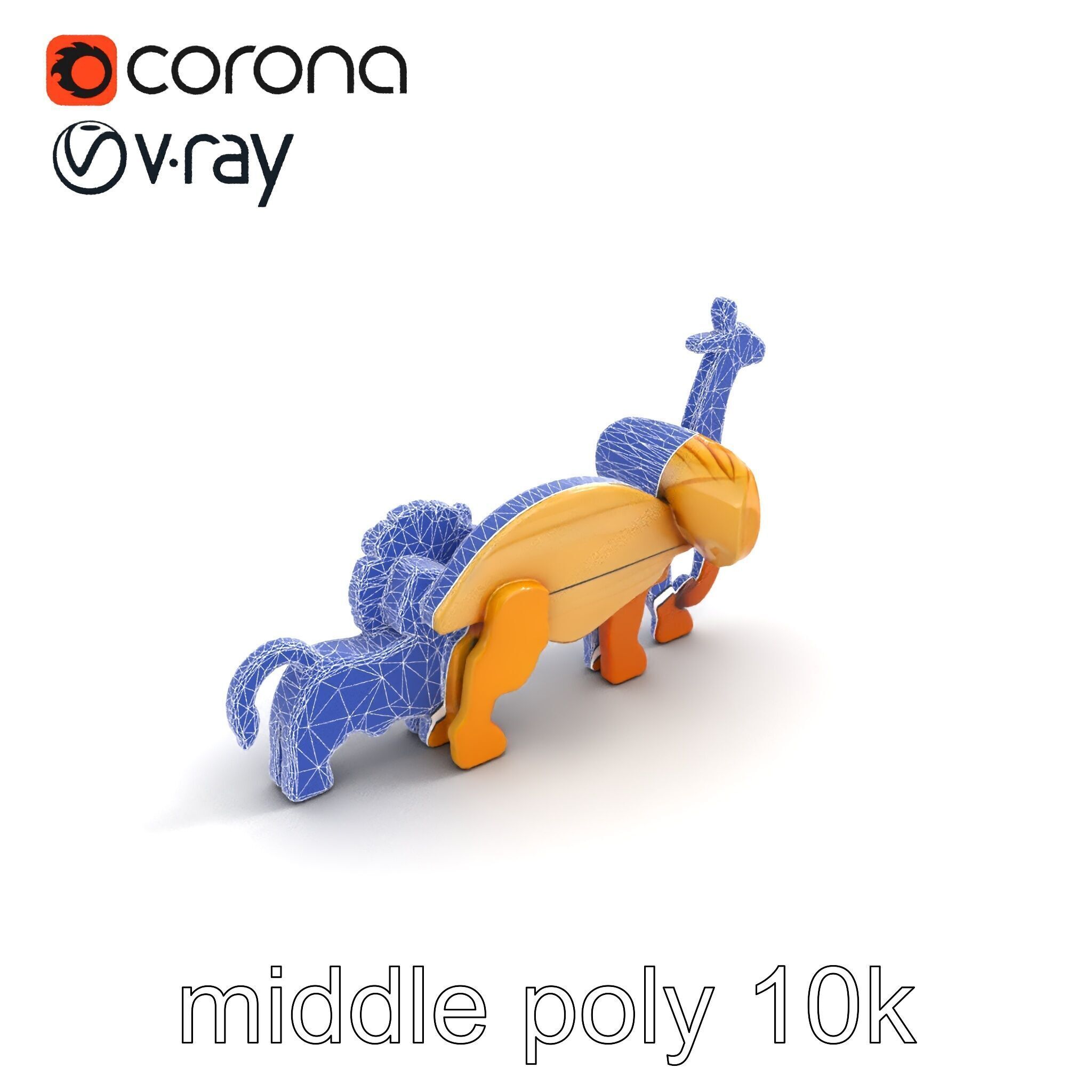 Animal Puzzle Wooden Toy Model Pack Texture_19