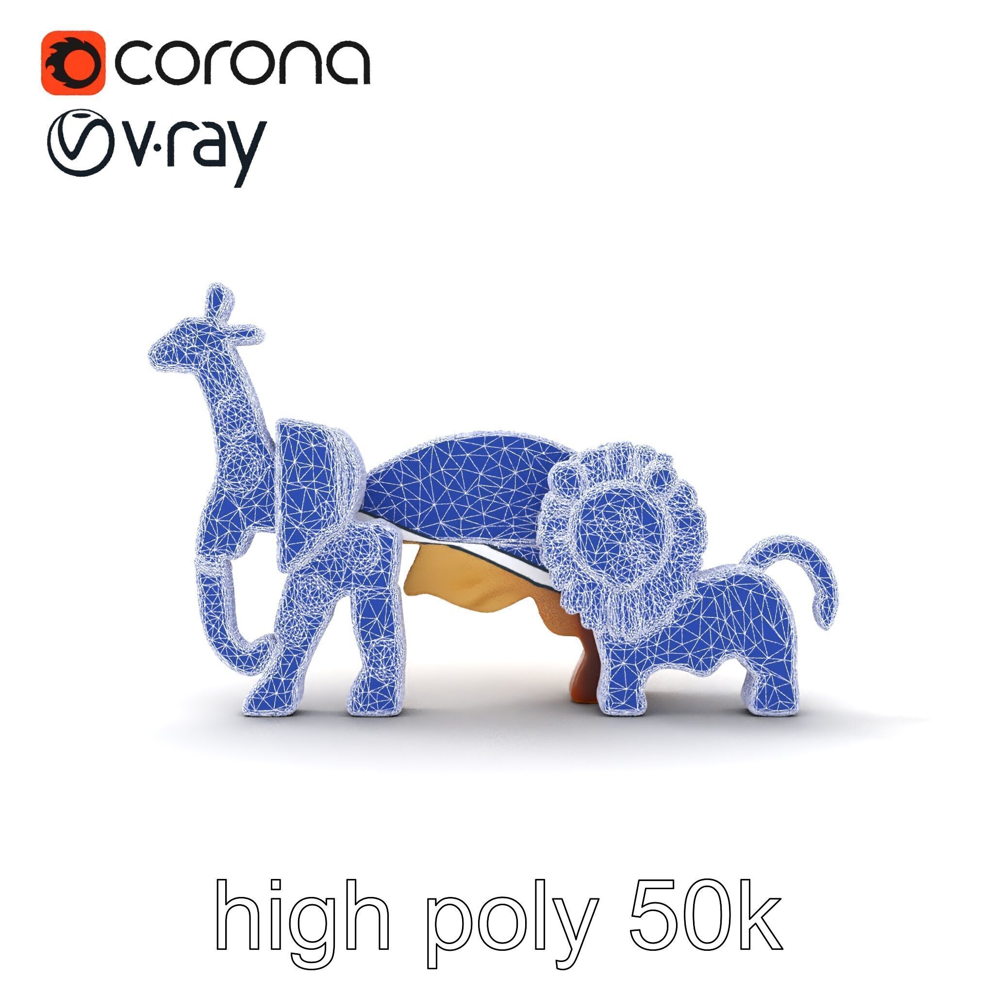 Animal Puzzle Wooden Toy Model Pack Texture_32