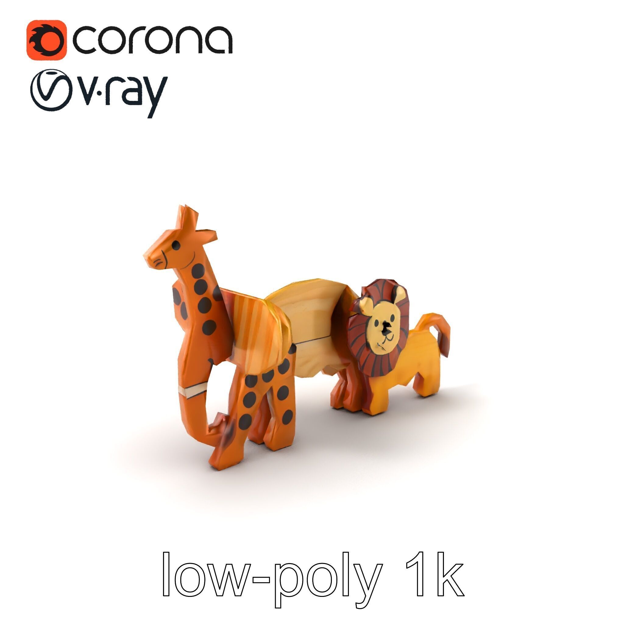 Animal Puzzle Wooden Toy Model Pack Texture_5