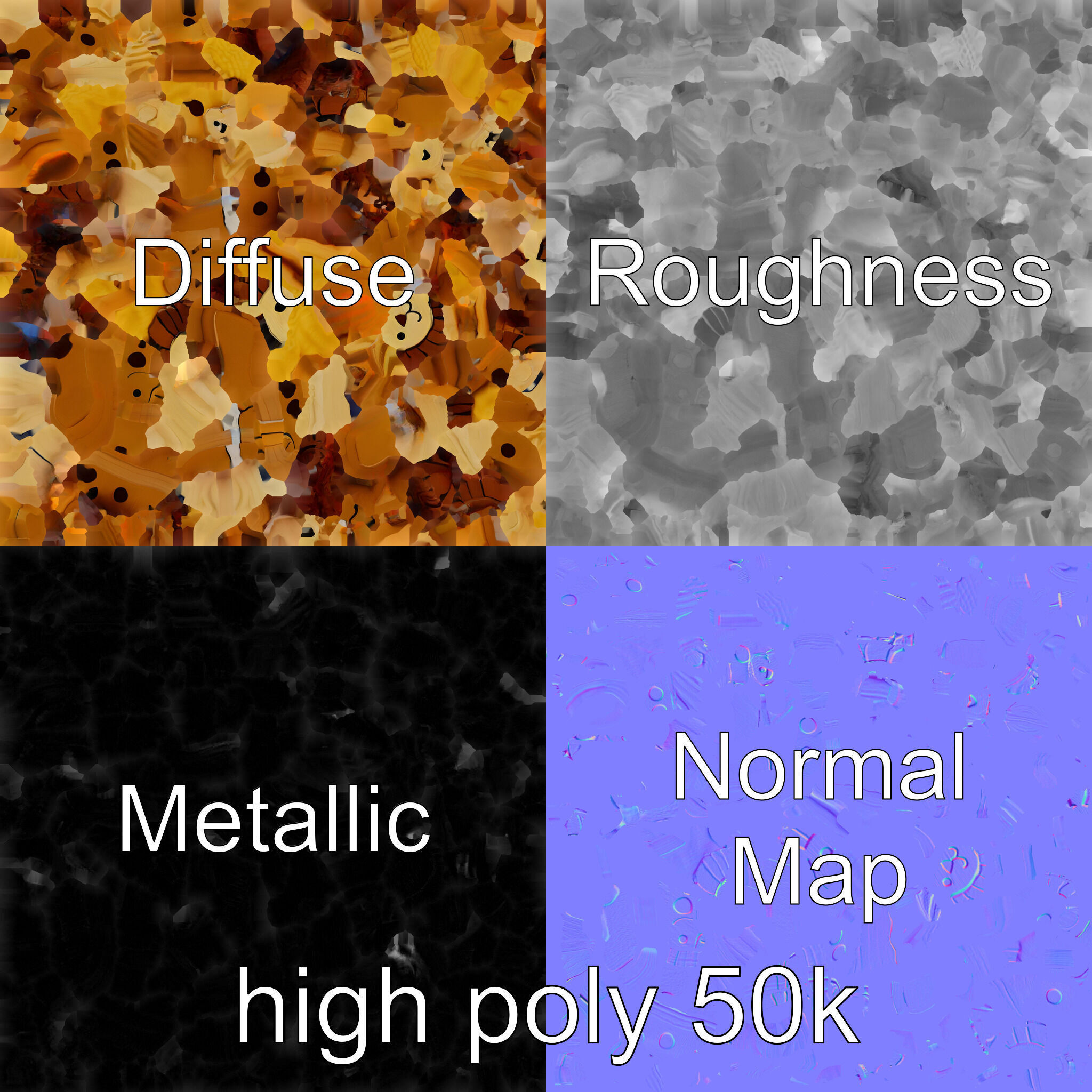 Animal Puzzle Wooden Toy Model Pack Texture_3