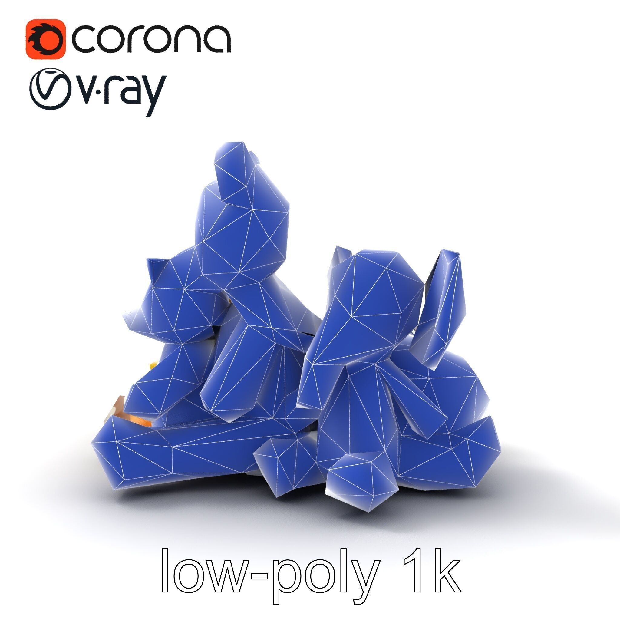 Colorful Plush Toys Collection model pack Low-poly 3D model_19