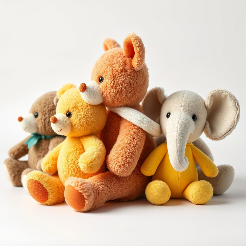 Colorful Plush Toys Collection model pack Low-poly 3D model_4