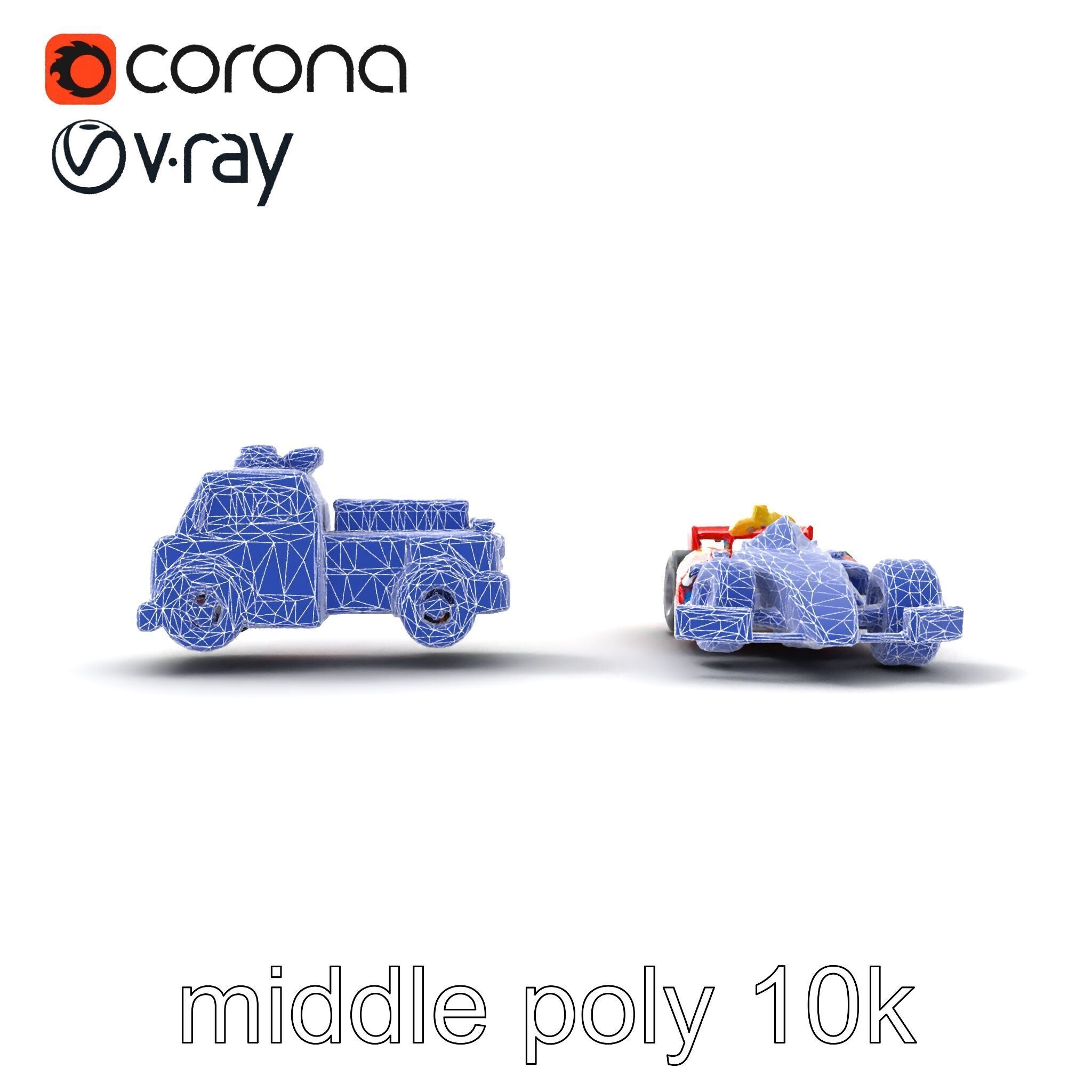 Vibrant Toy Cars Interactive Model Pack Low-poly 3D model_32