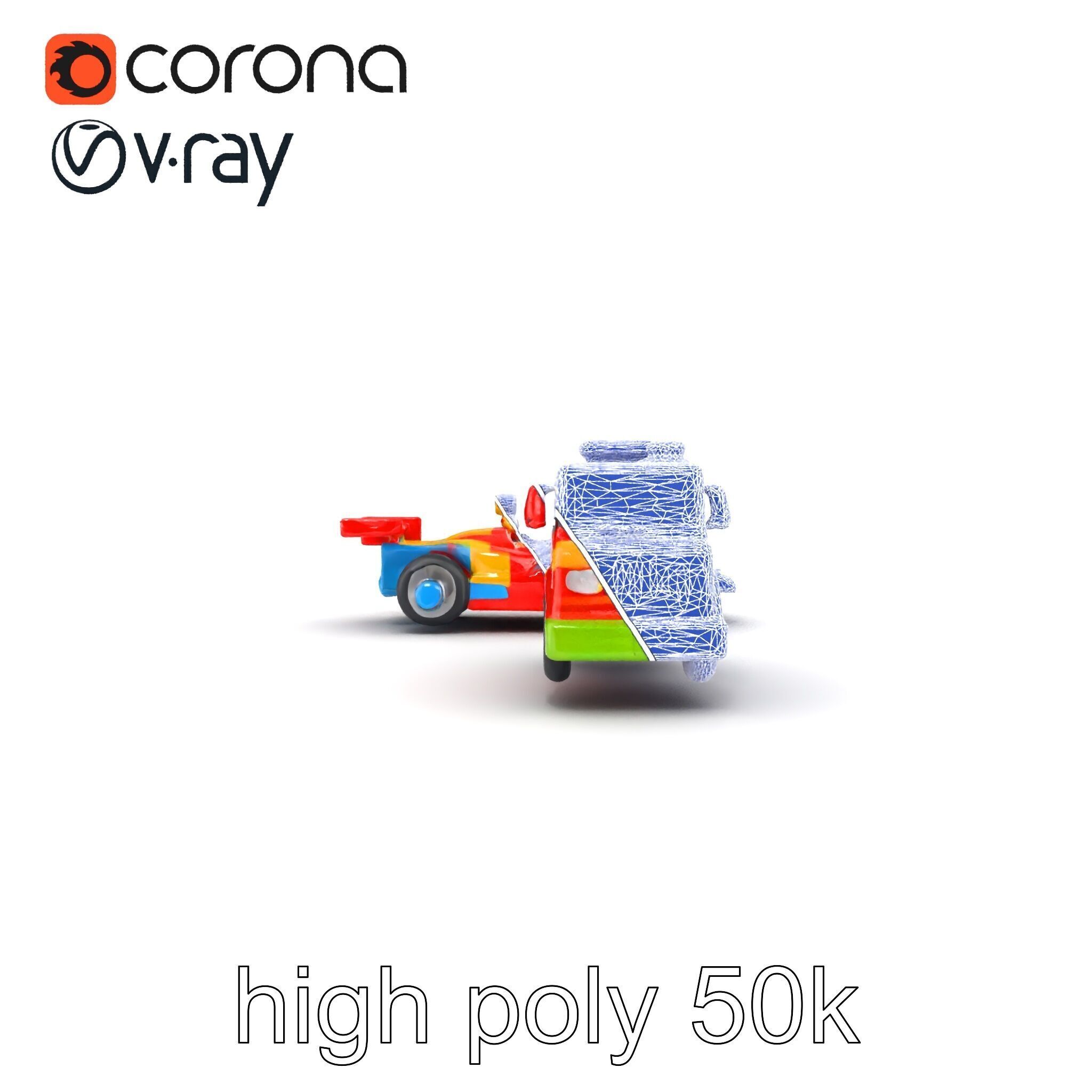 Vibrant Toy Cars Interactive Model Pack Low-poly 3D model_31