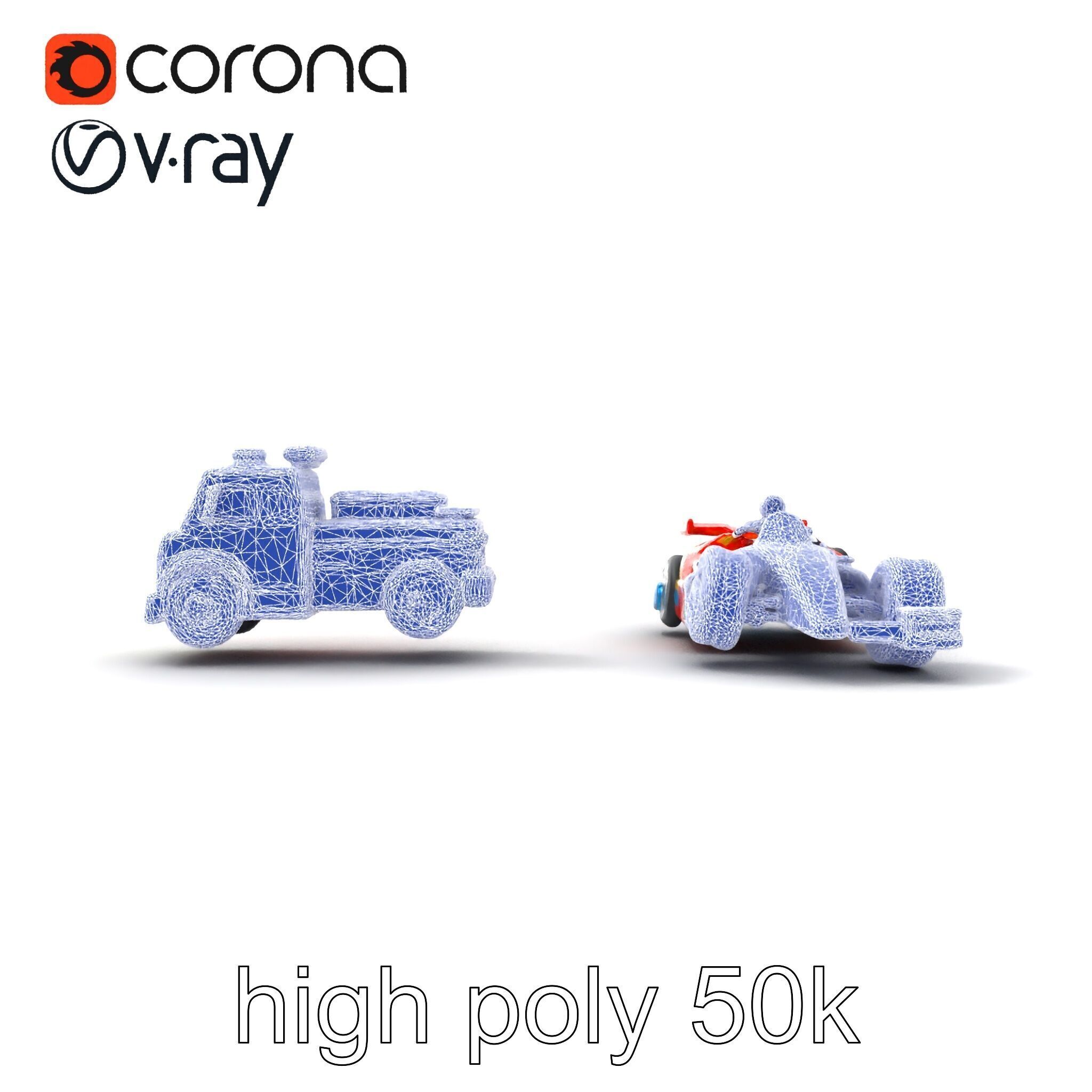 Vibrant Toy Cars Interactive Model Pack Low-poly 3D model_22