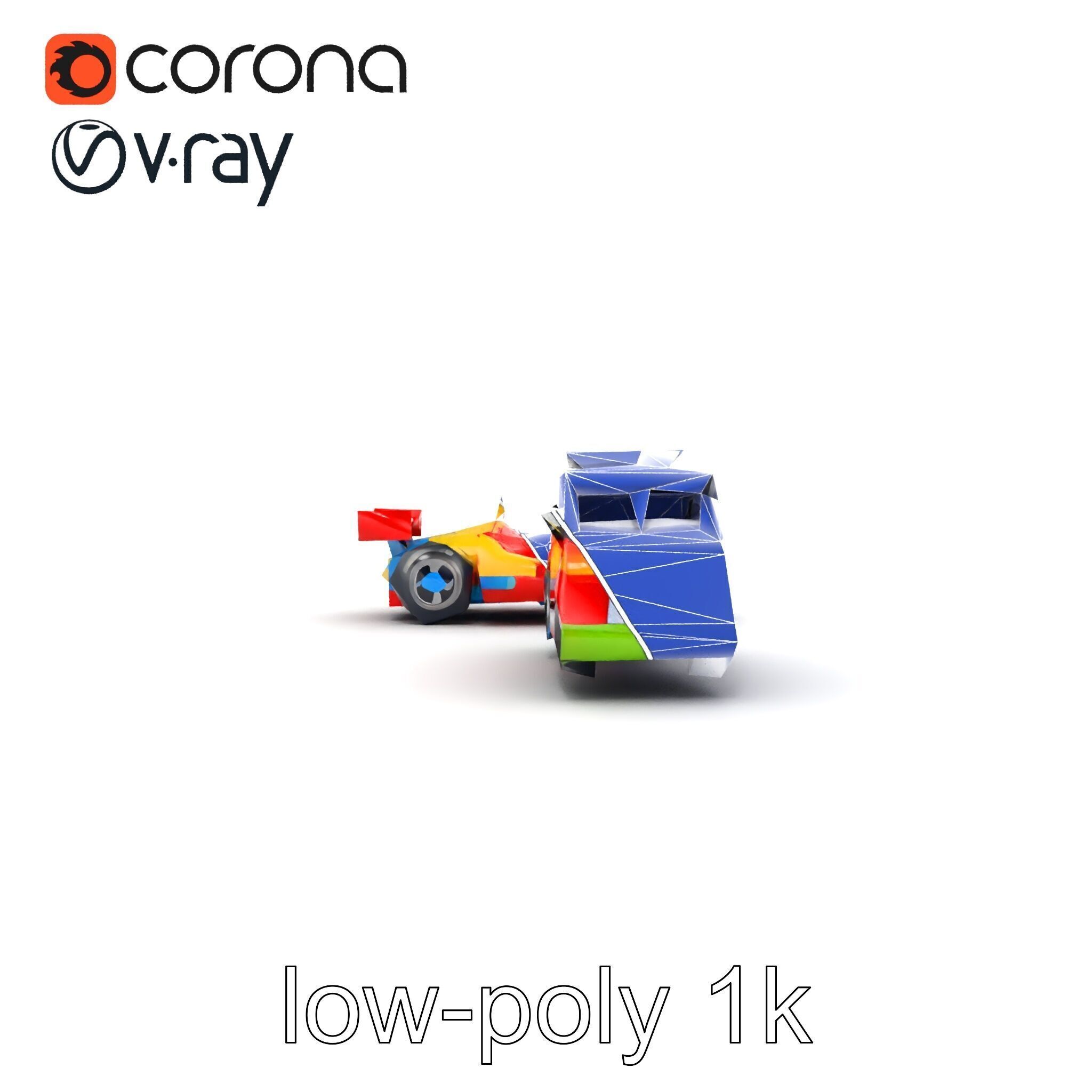 Vibrant Toy Cars Interactive Model Pack Low-poly 3D model_19