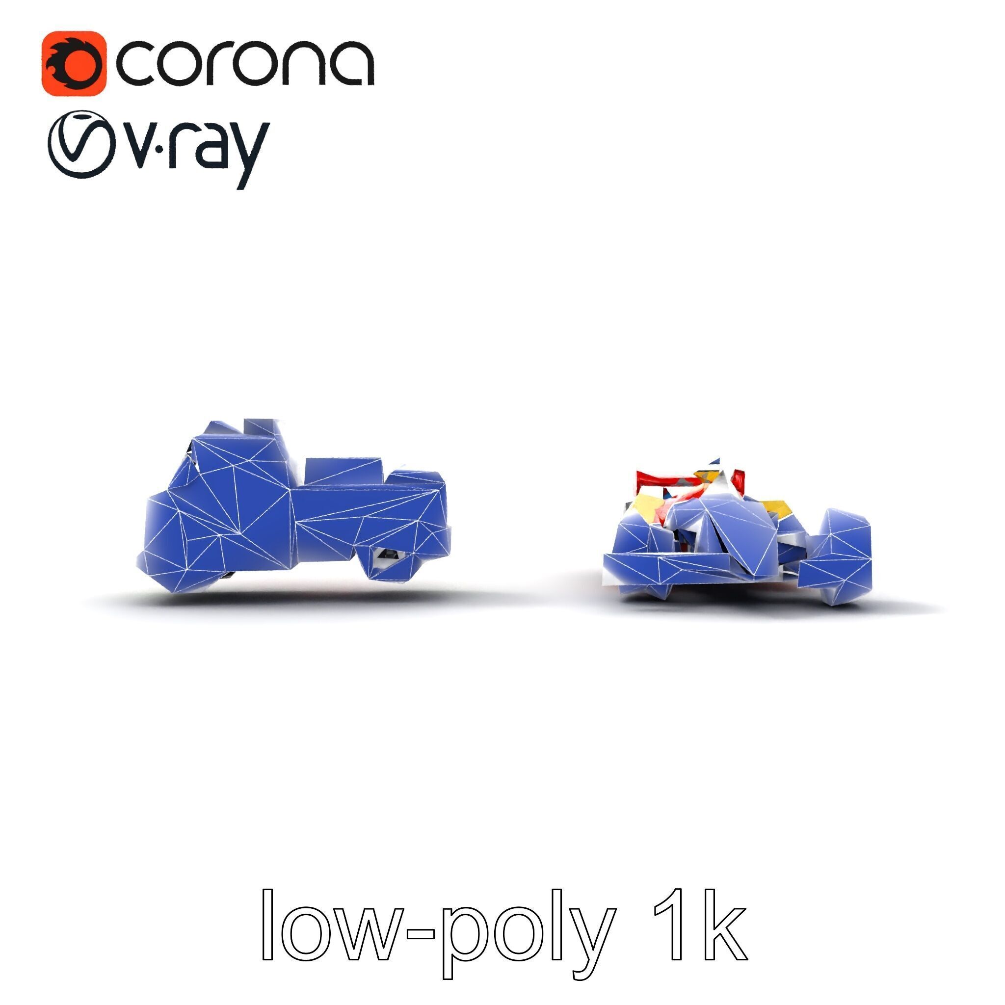 Vibrant Toy Cars Interactive Model Pack Low-poly 3D model_26