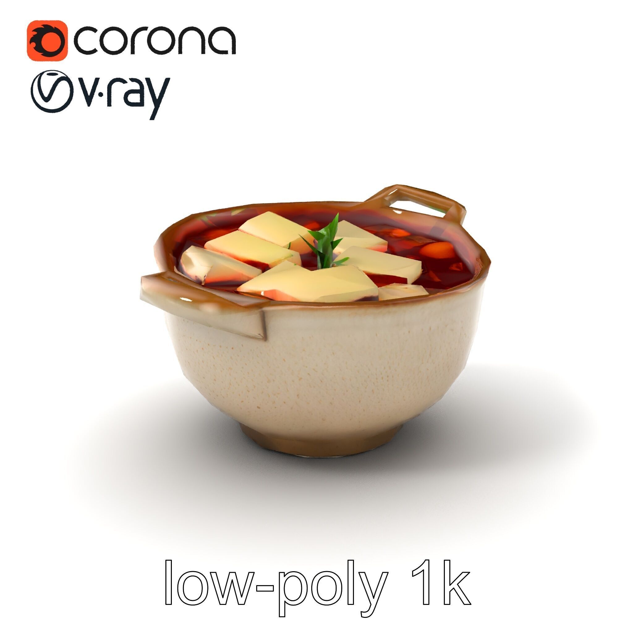 Korean Tofu Stew Pot Photorealistic model pack Low-poly 3D model_36
