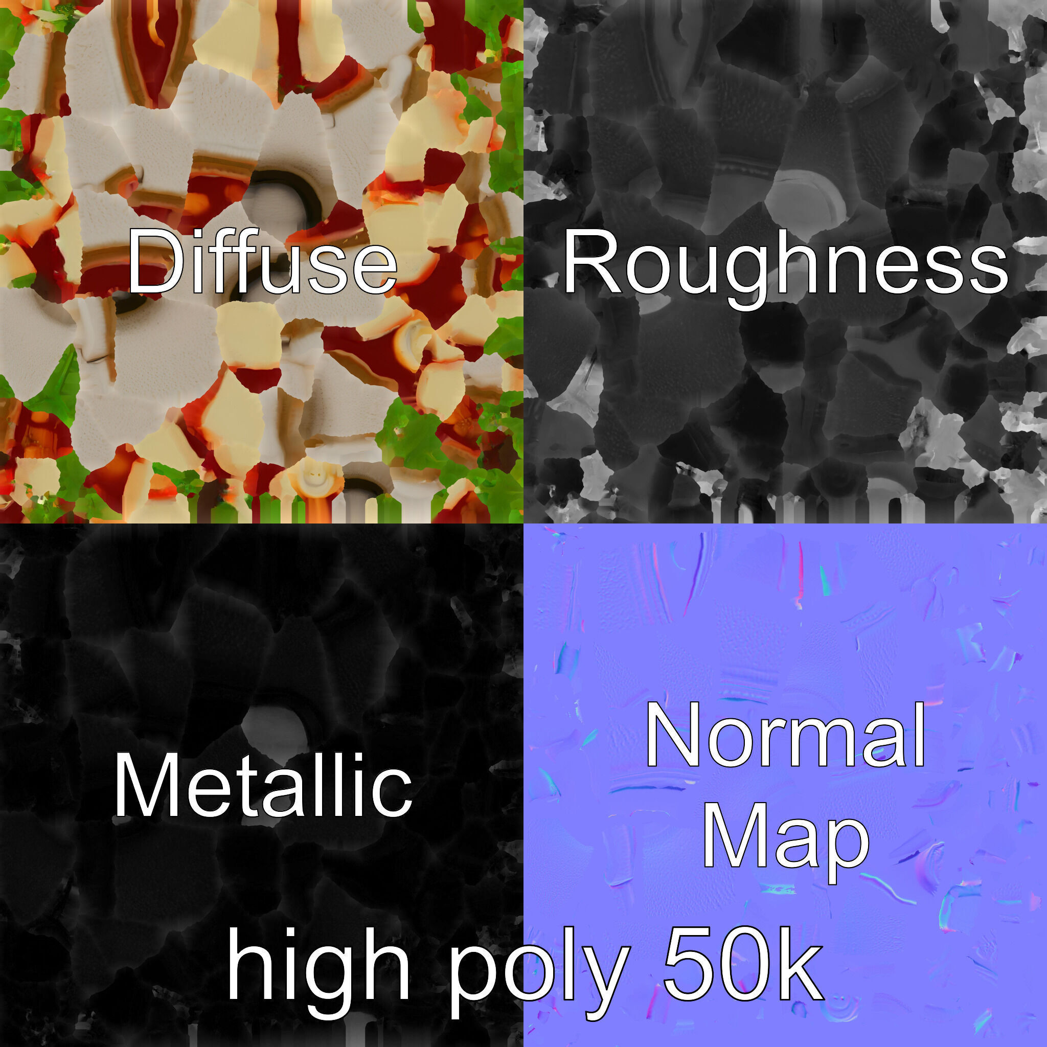 Korean Tofu Stew Pot Photorealistic model pack Low-poly 3D model_34